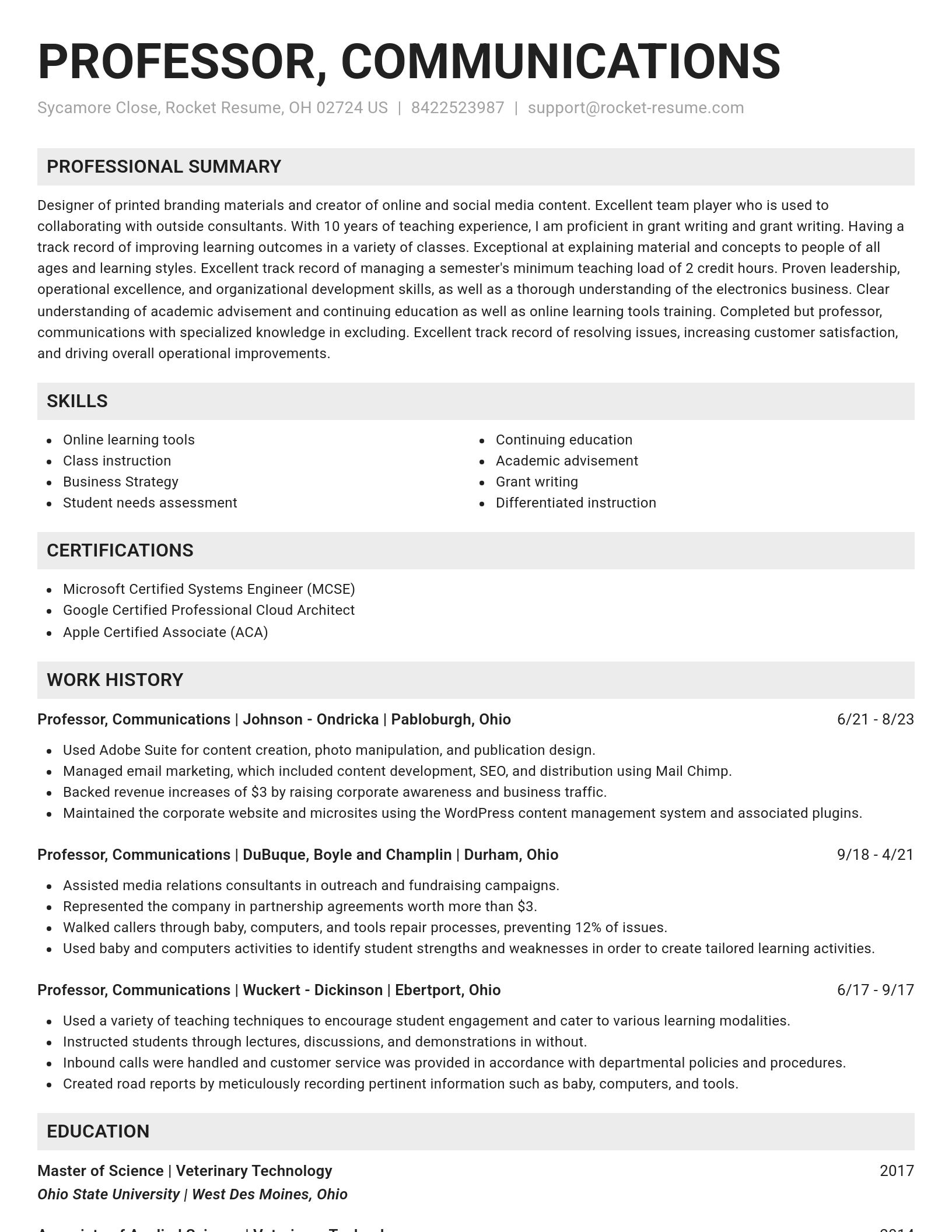Genius resume template