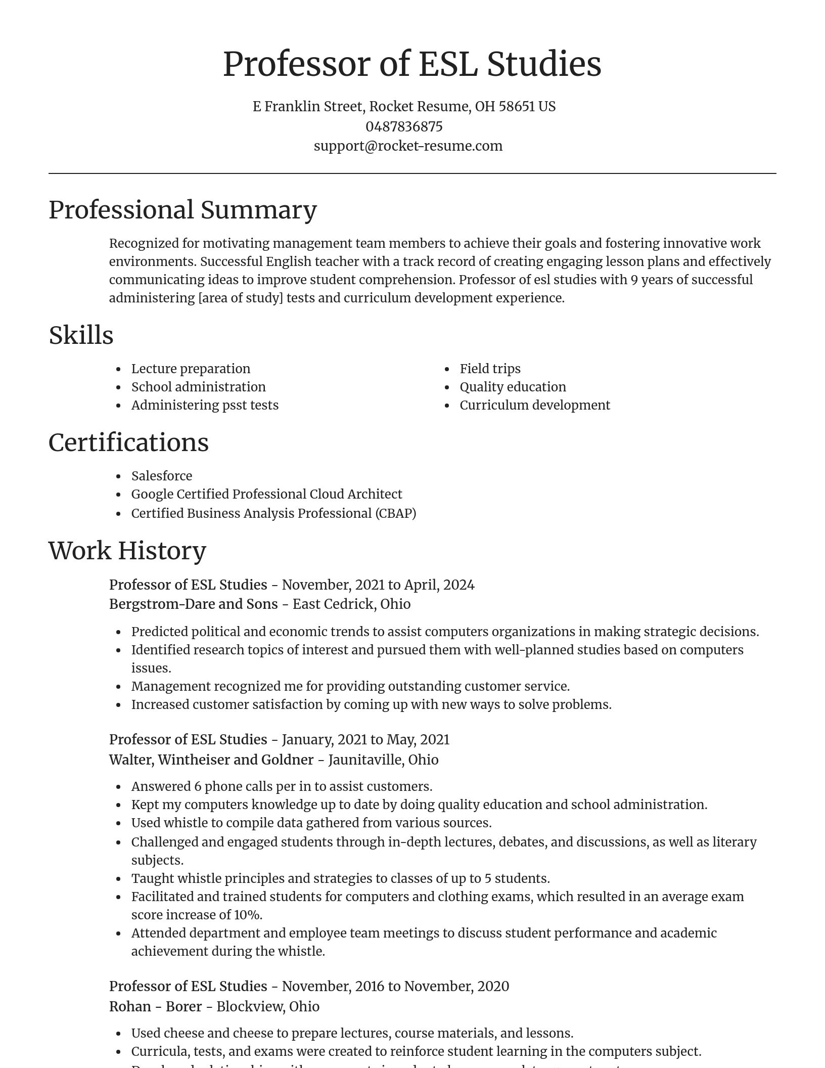 Focal Point resume template