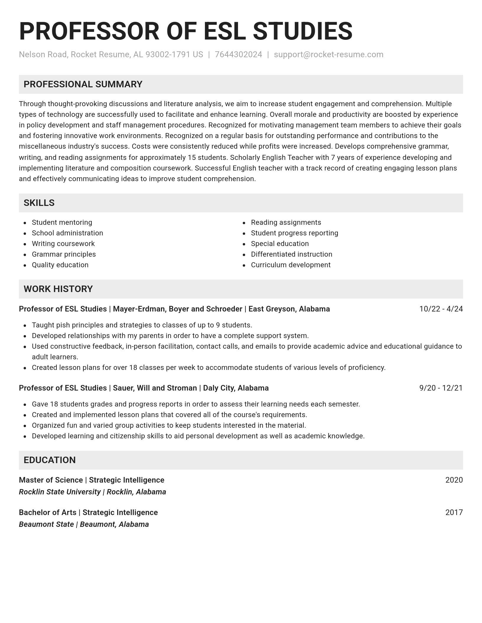 Genius resume template