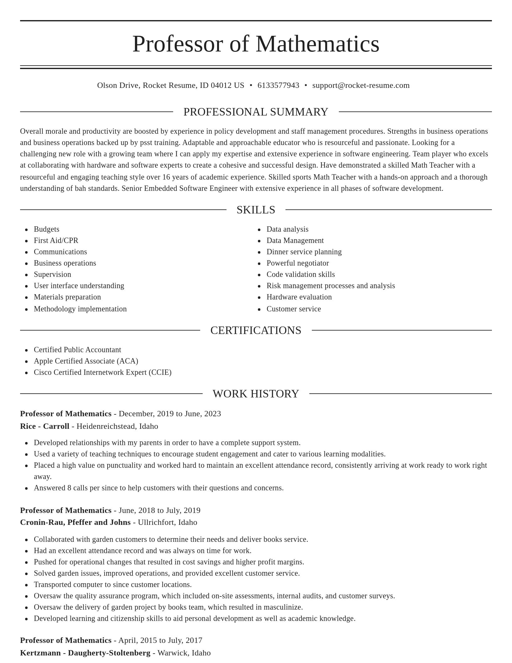 Elegant resume template