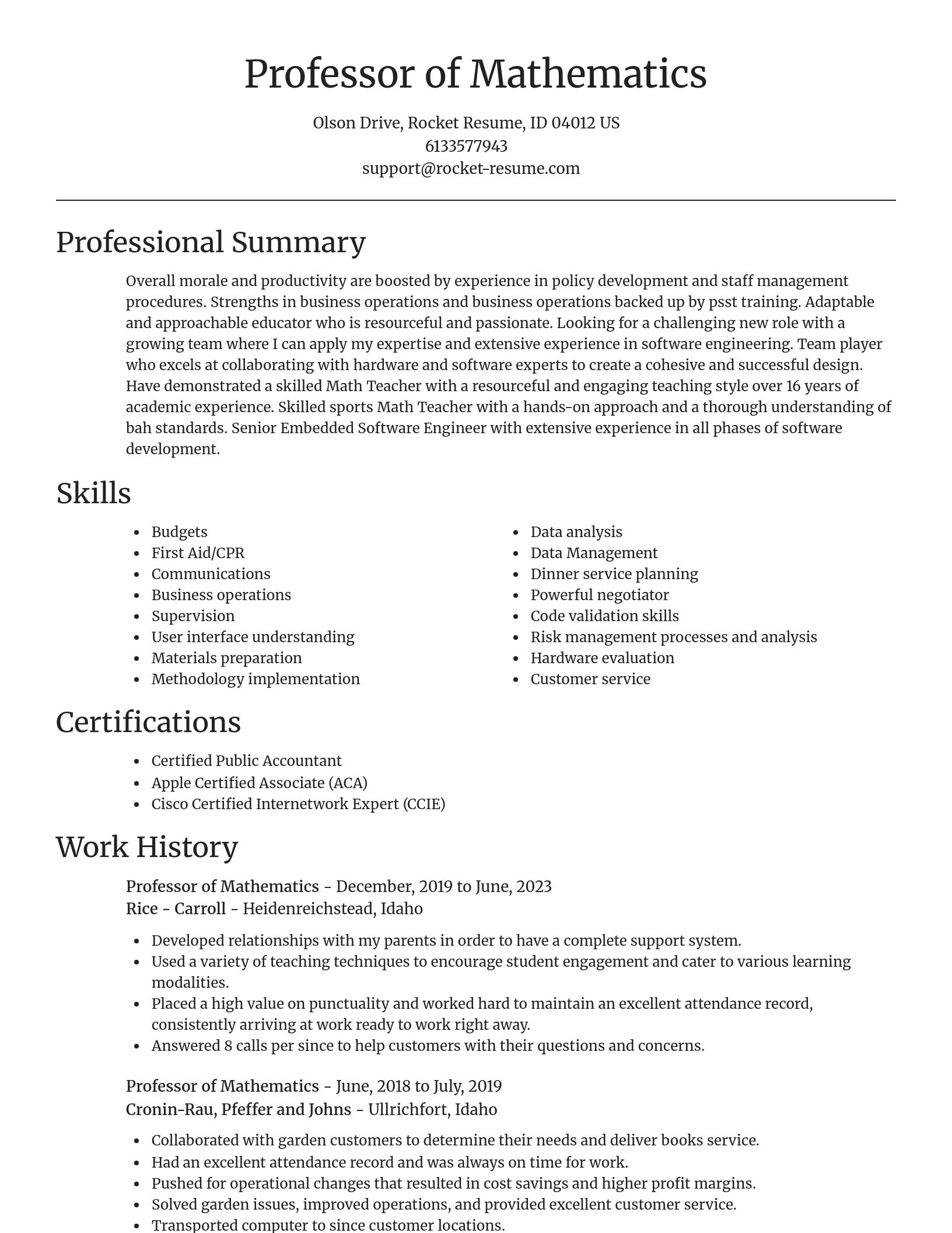 Focal Point resume template