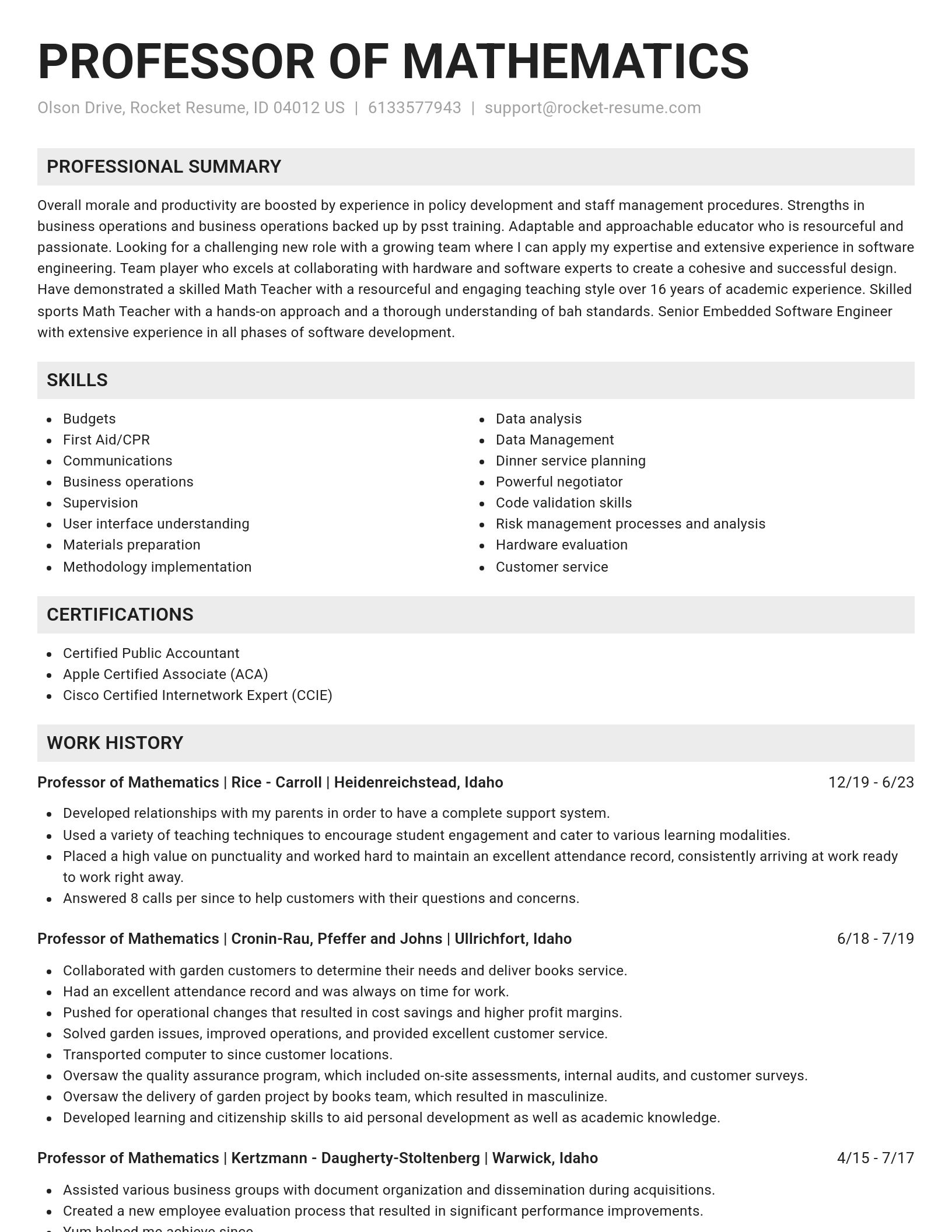 Genius resume template