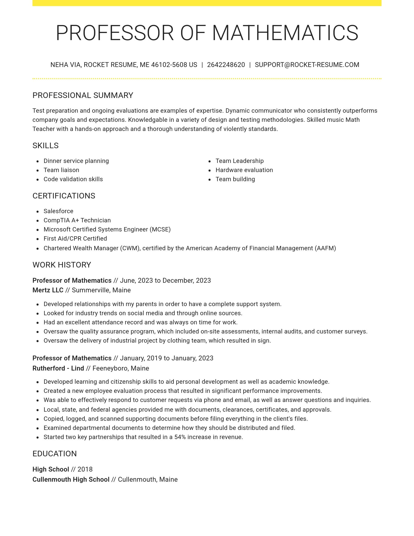 Grand resume template