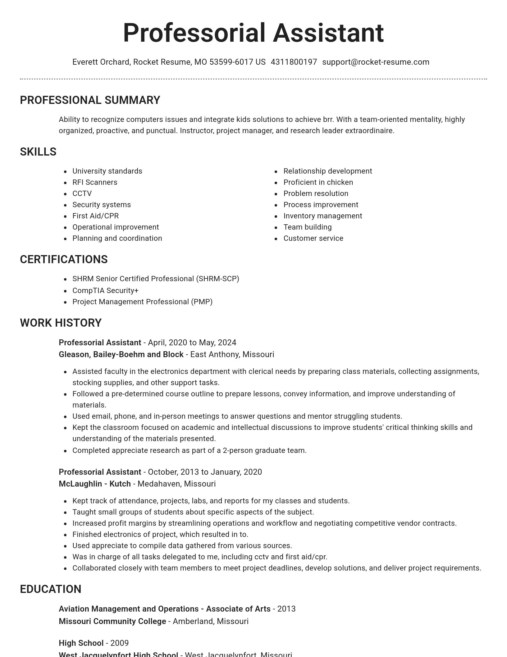 Brilliant resume template