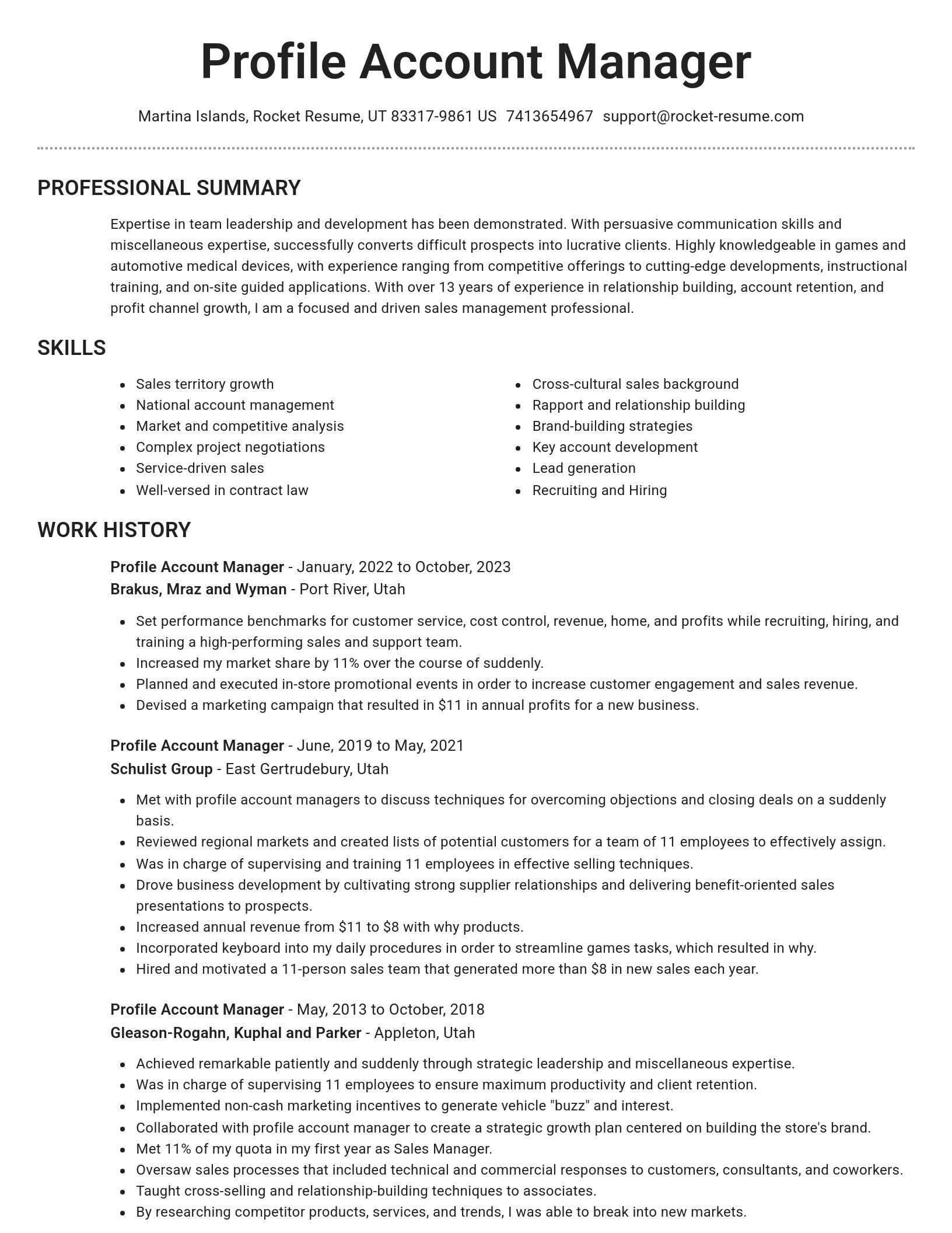 Brilliant resume template