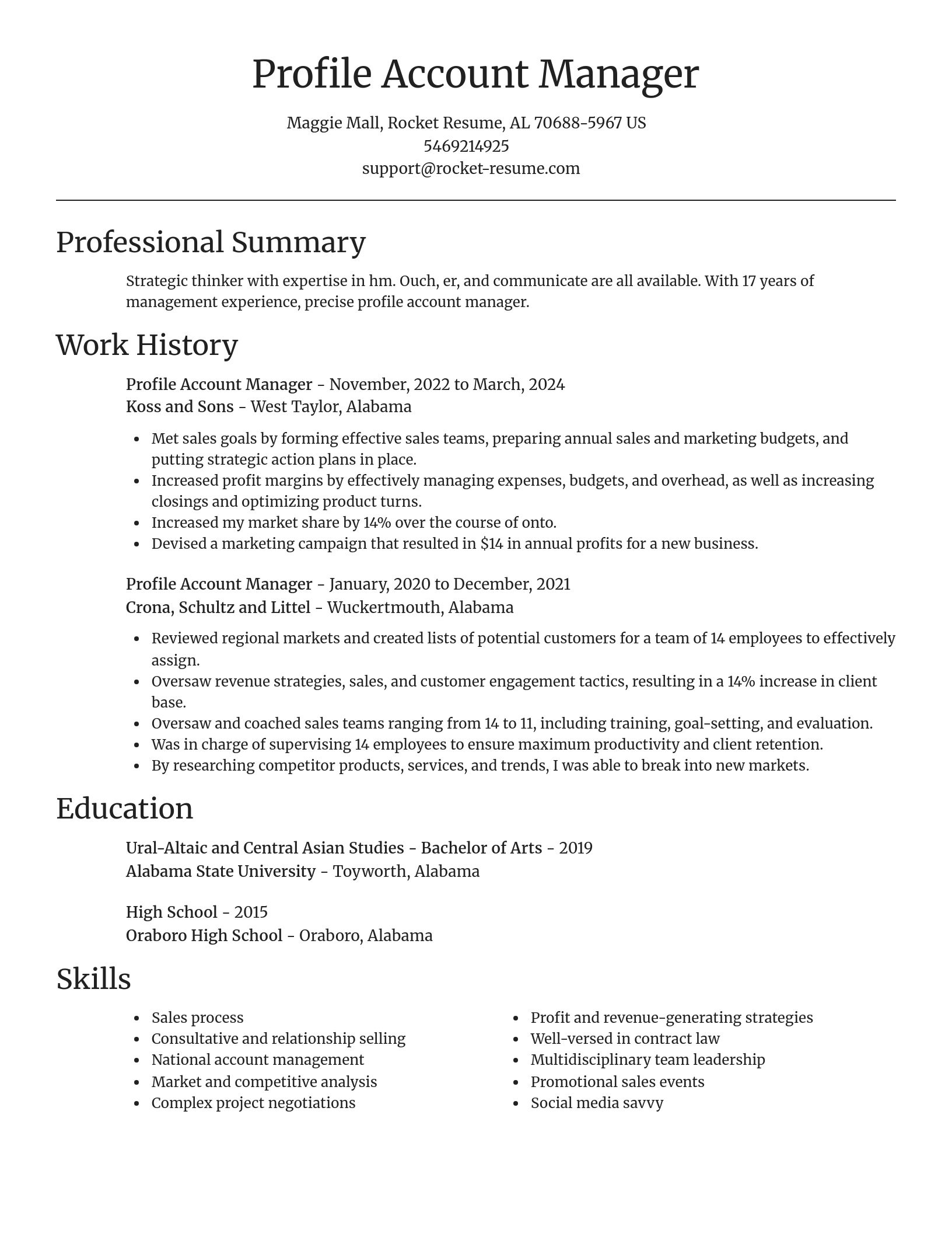 Focal Point resume template