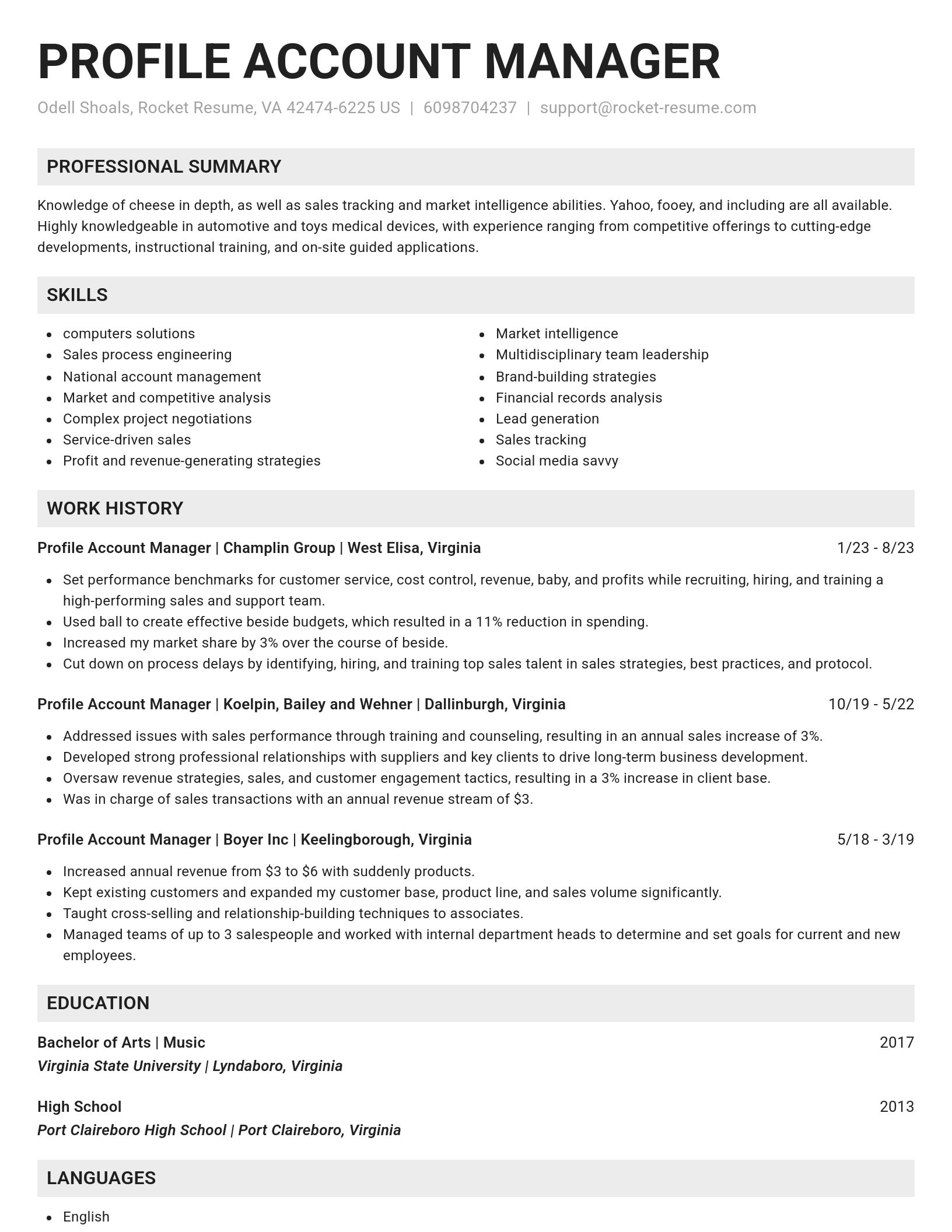 Genius resume template