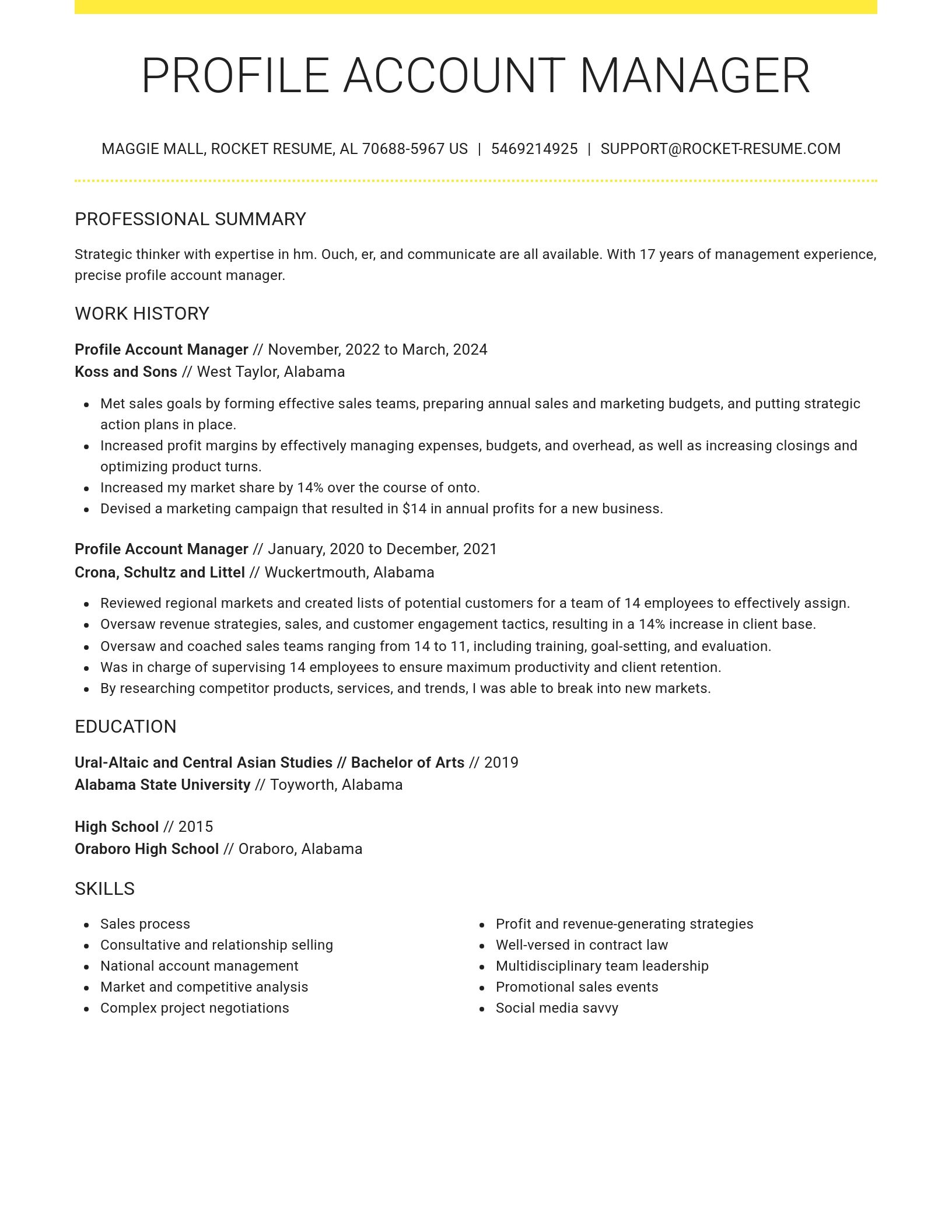 Grand resume template