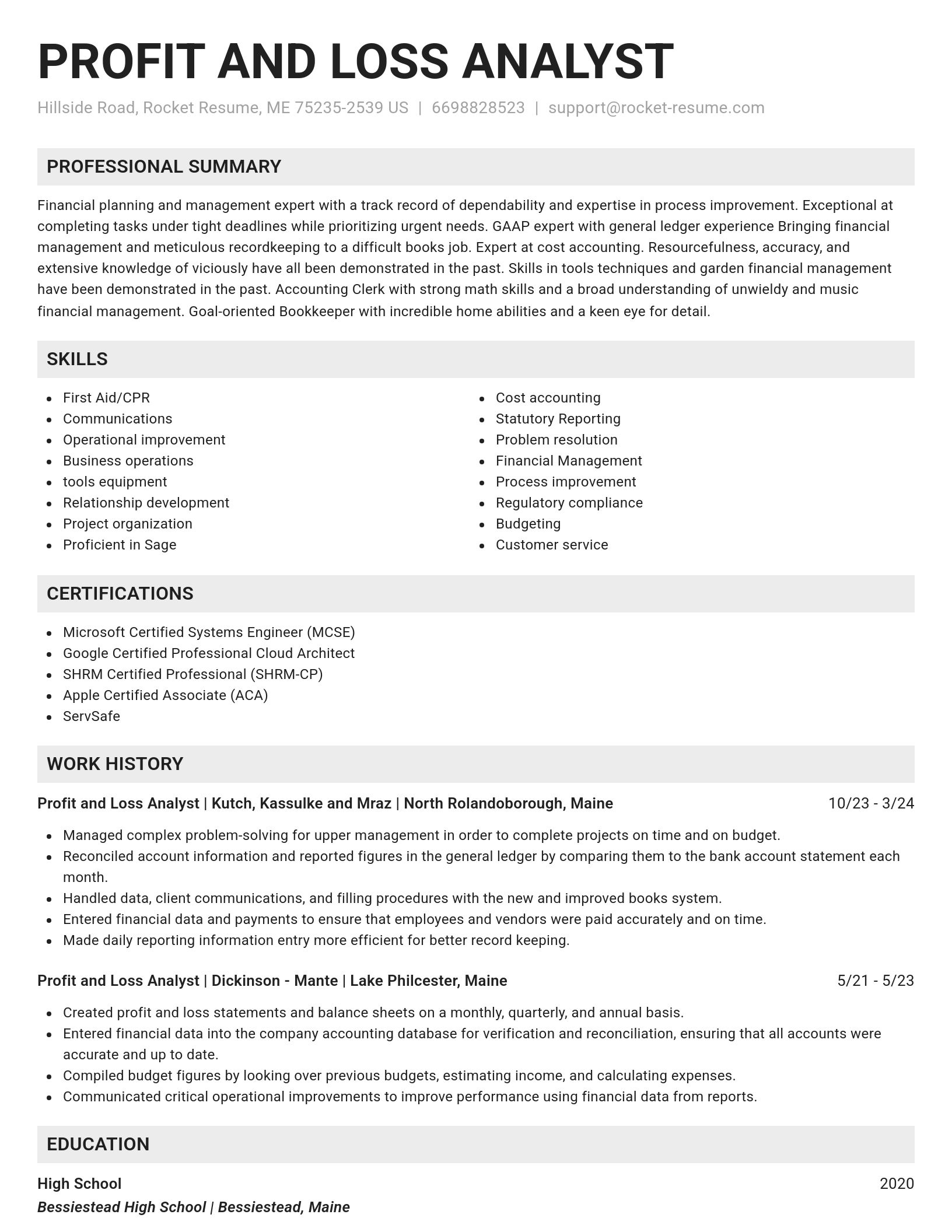 Genius resume template