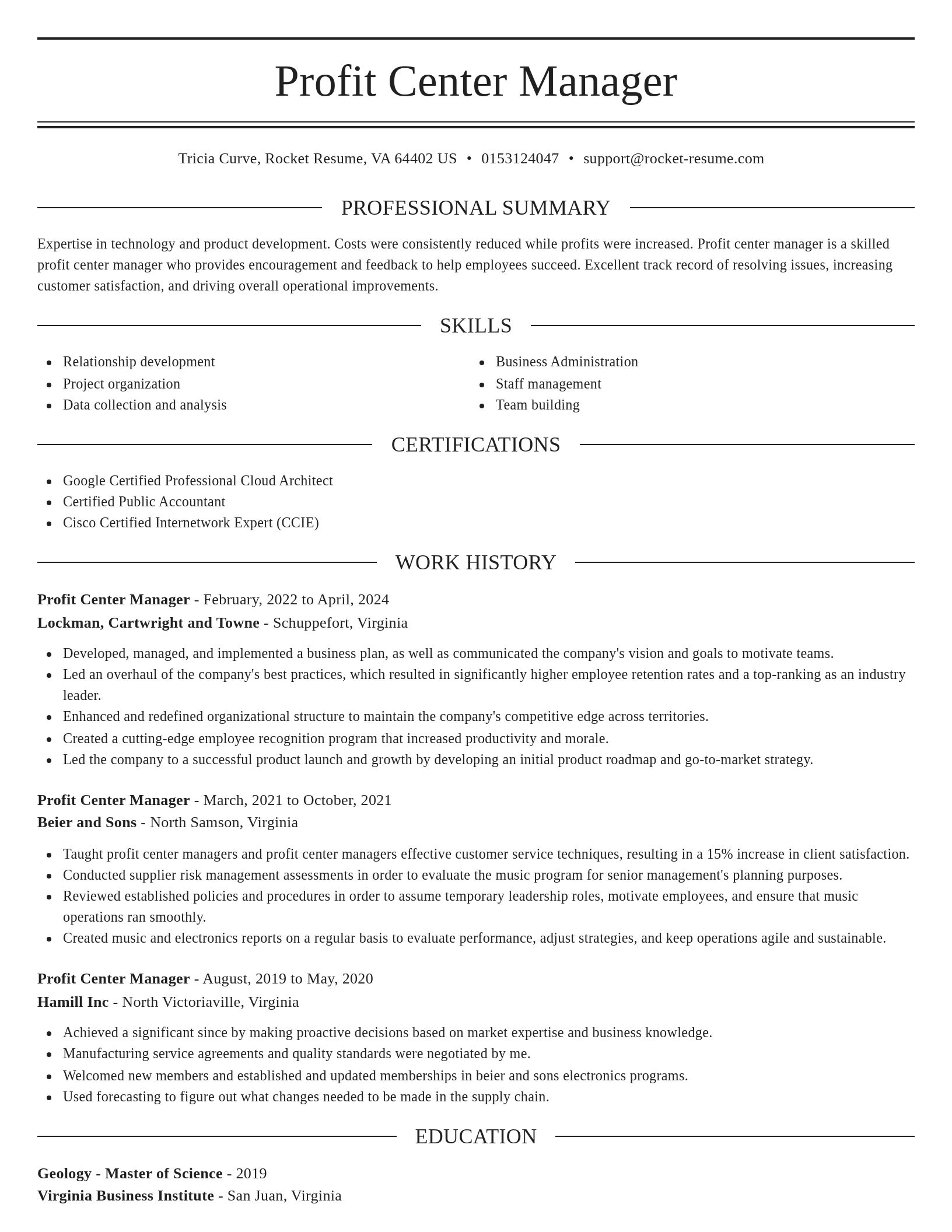 Elegant resume template