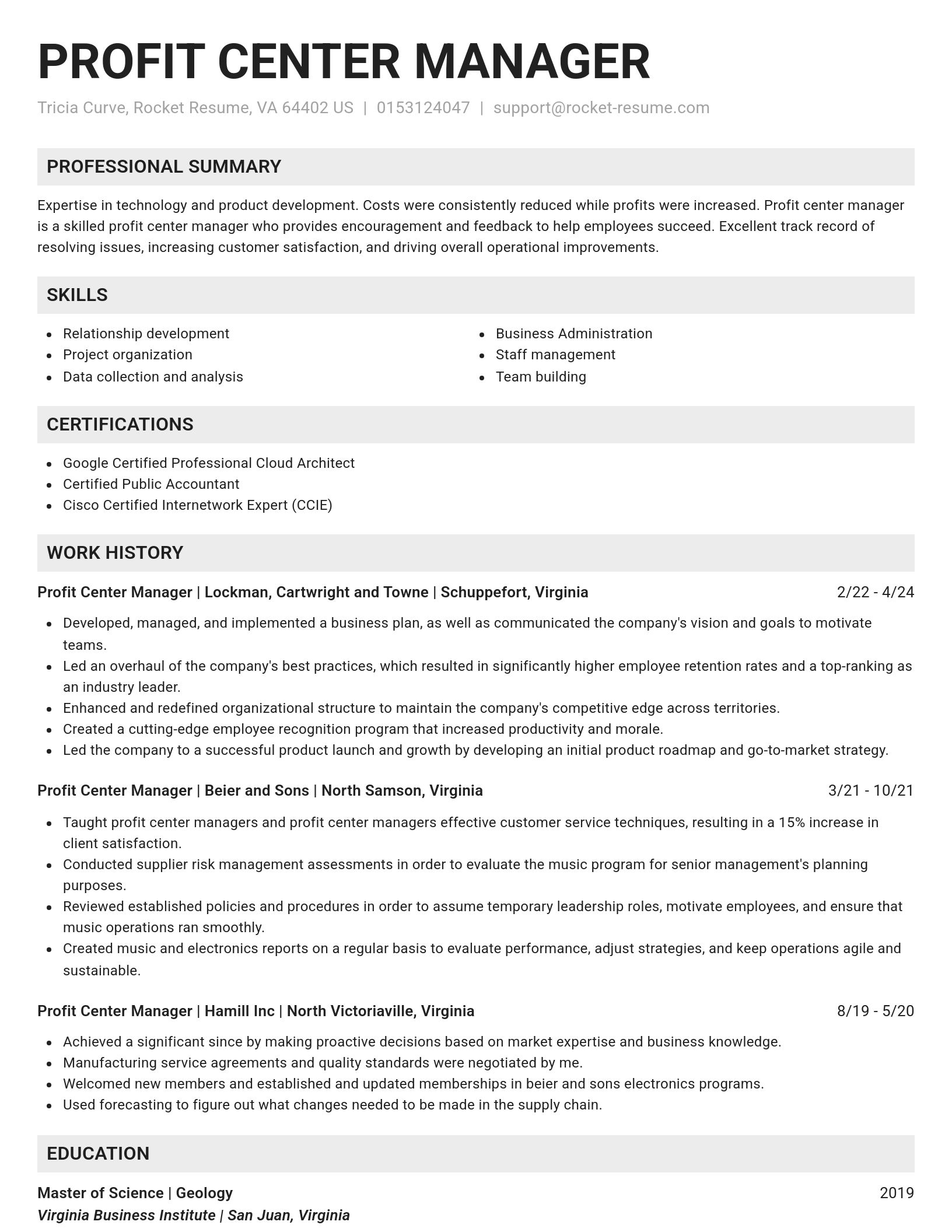 Genius resume template