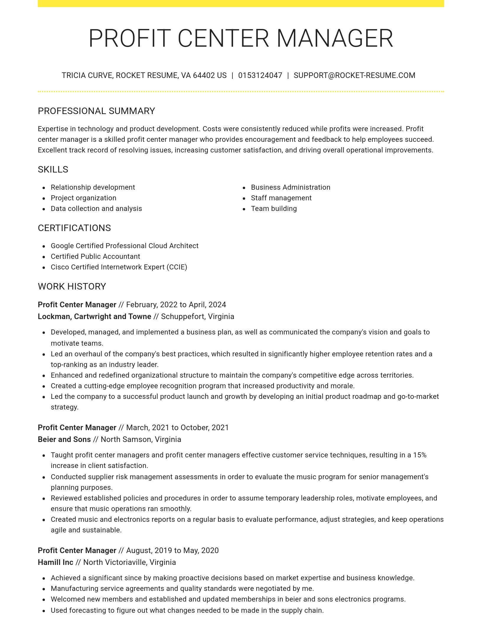 Grand resume template