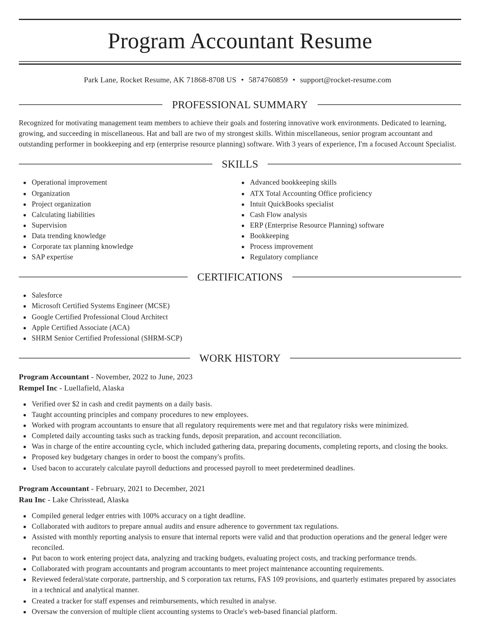 Elegant resume template