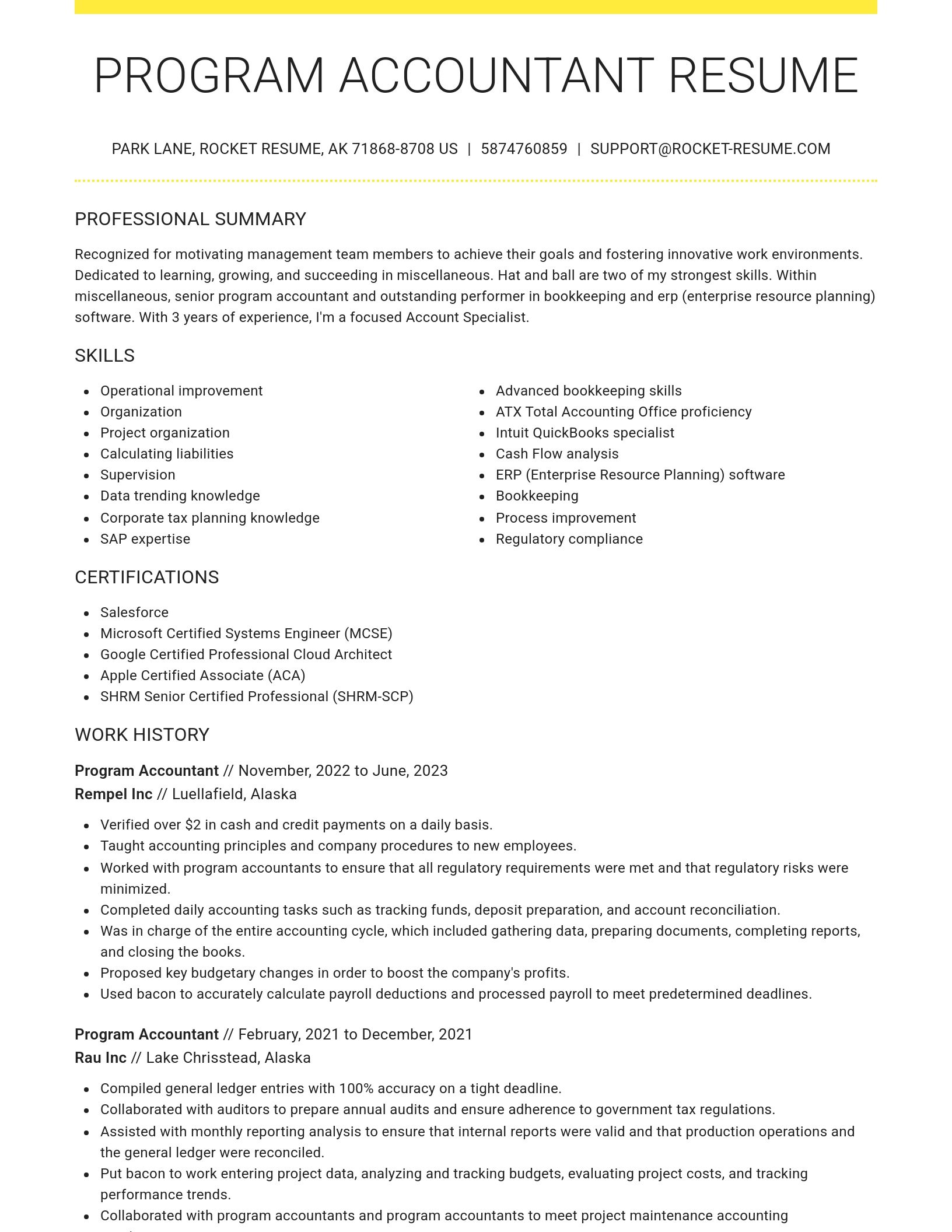 Grand resume template