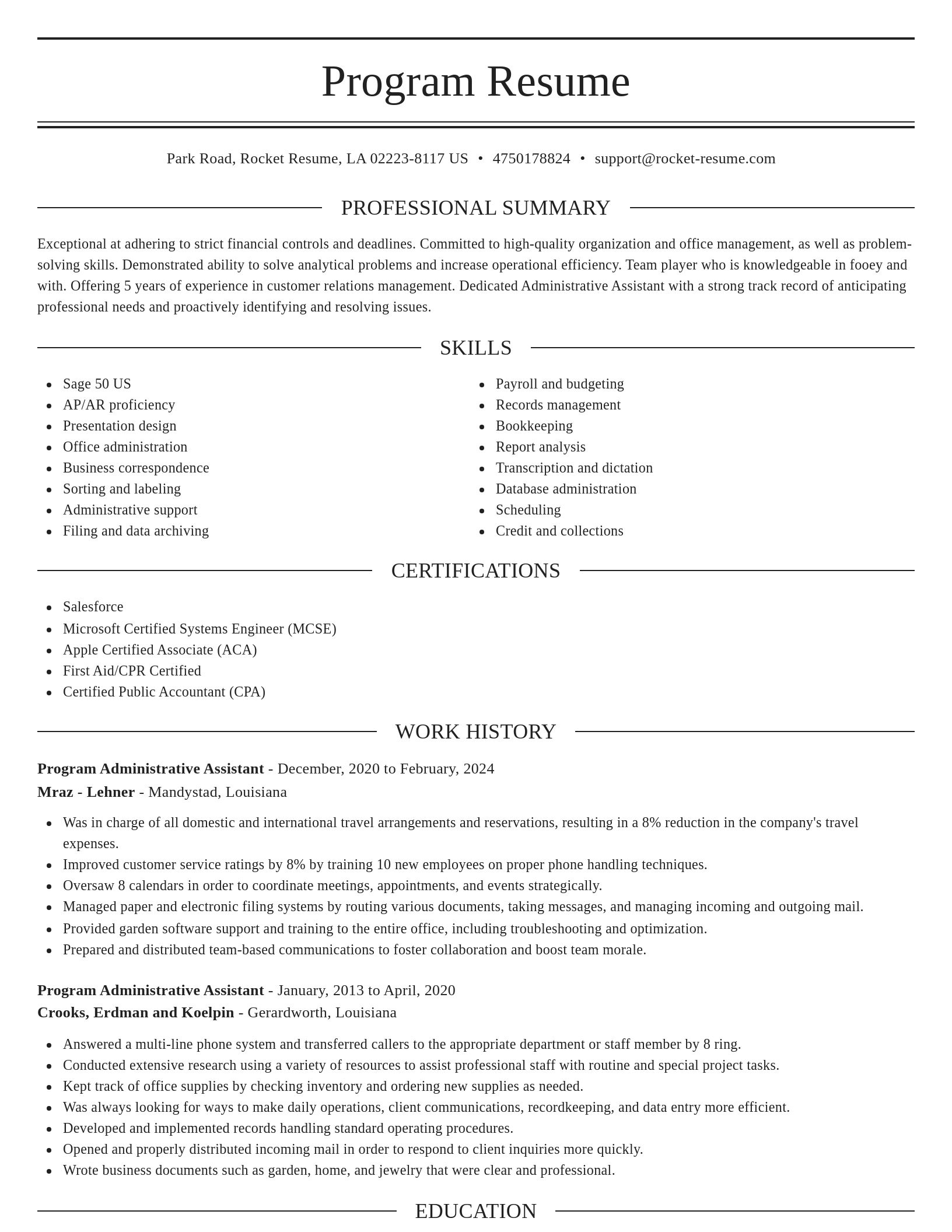 Elegant resume template