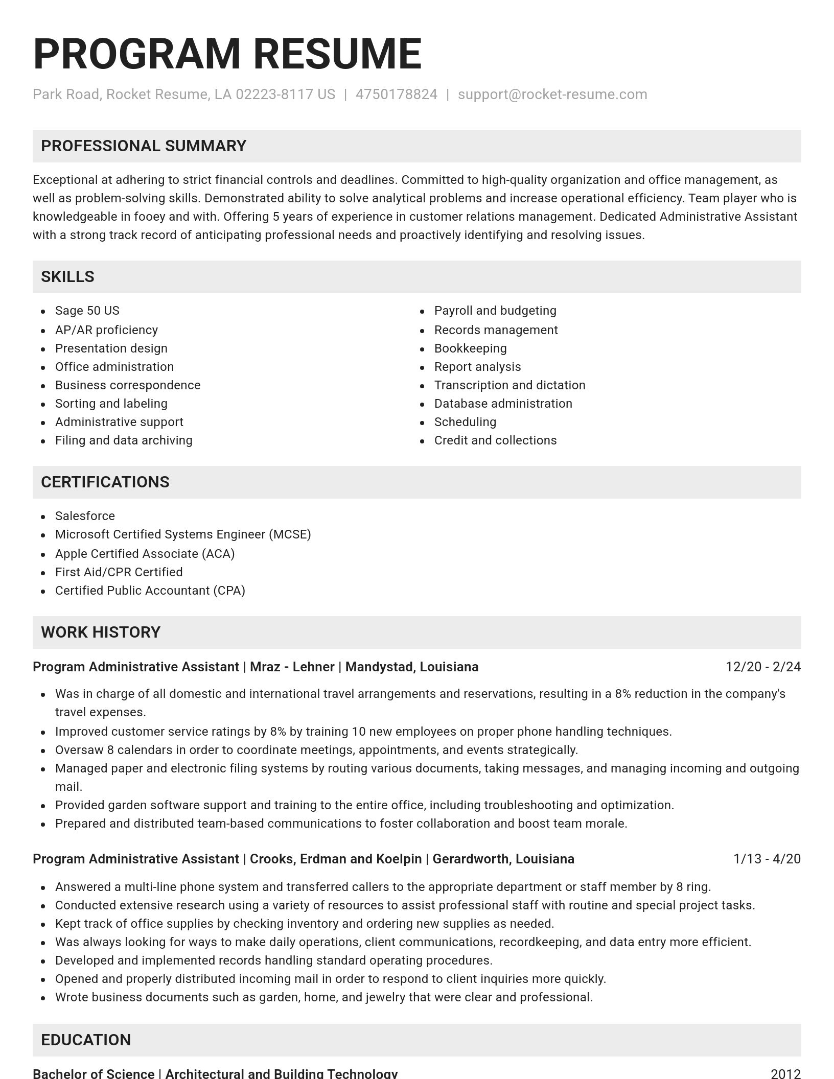 Genius resume template