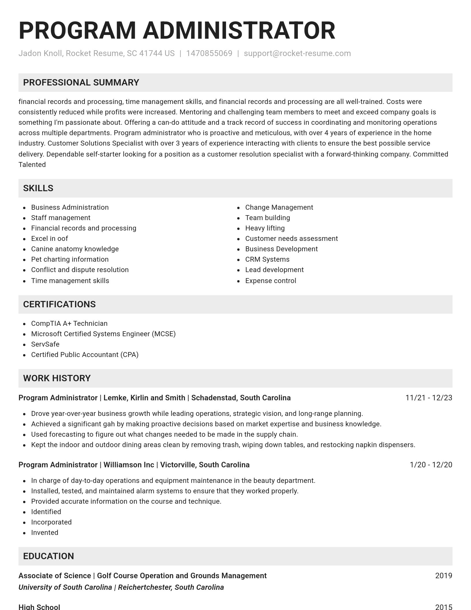 Genius resume template