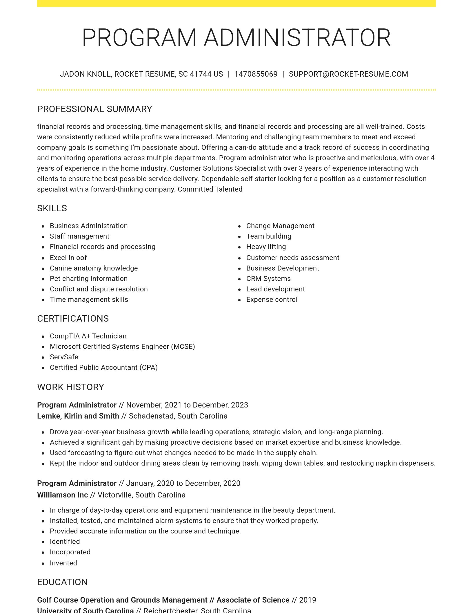 Grand resume template