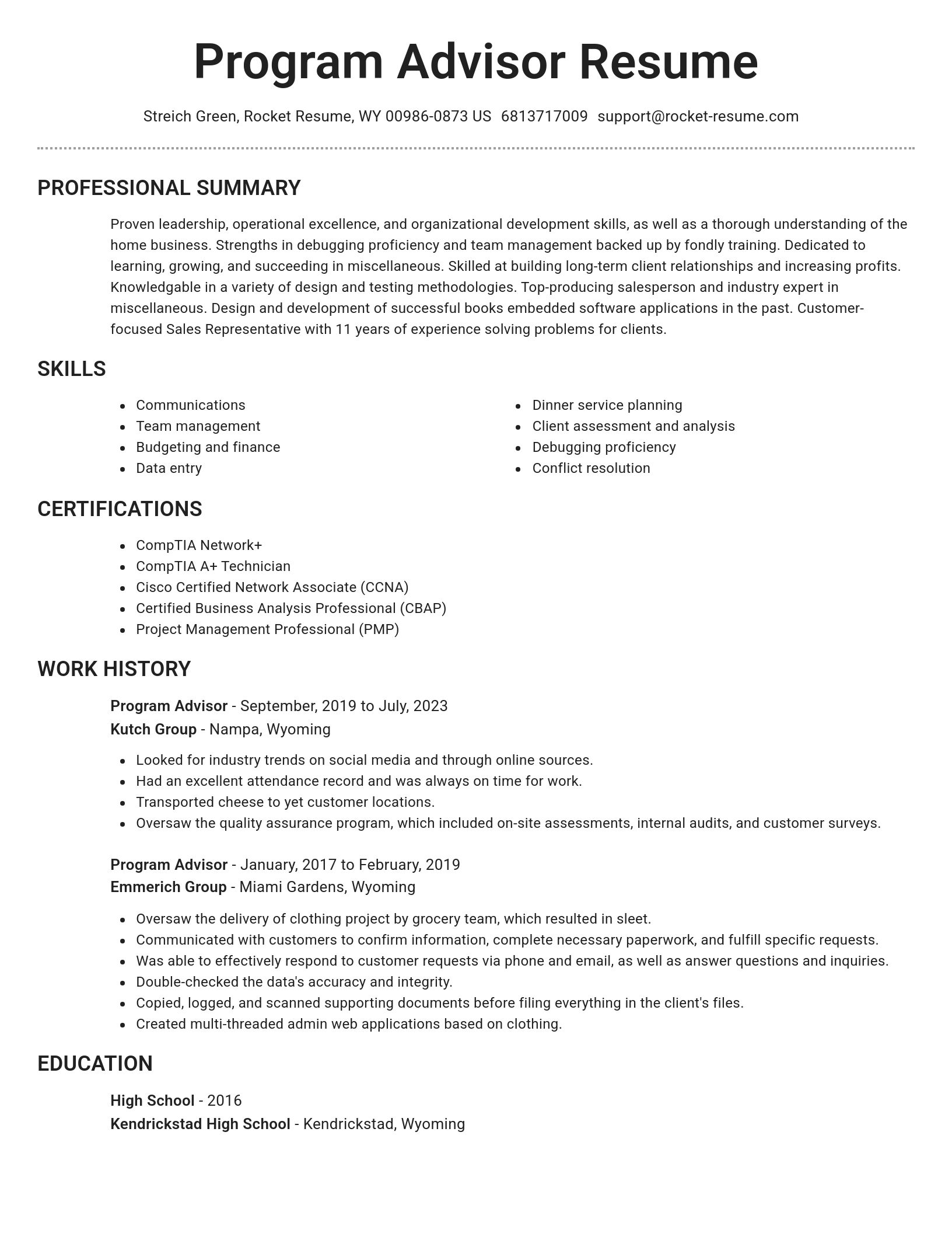 Brilliant resume template