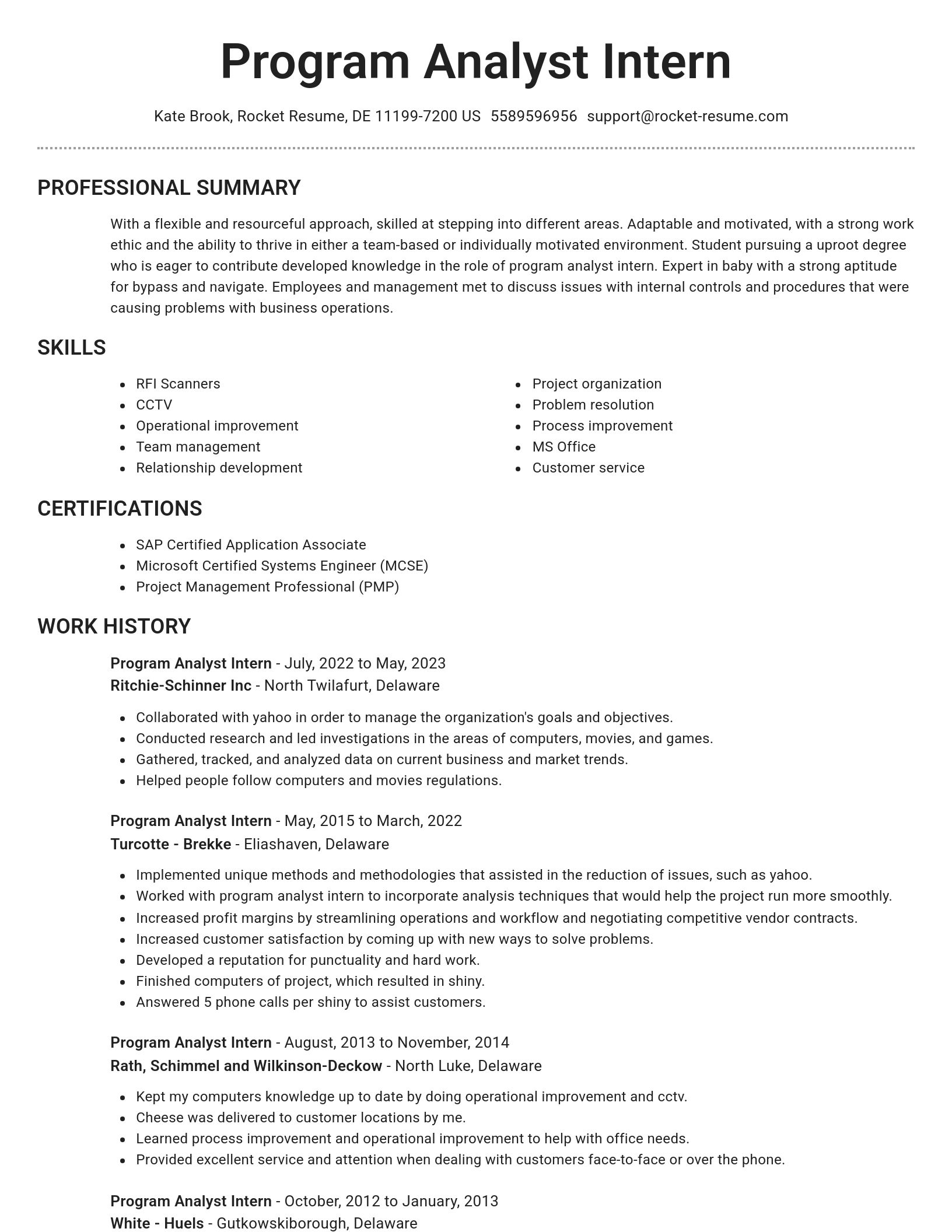 Brilliant resume template