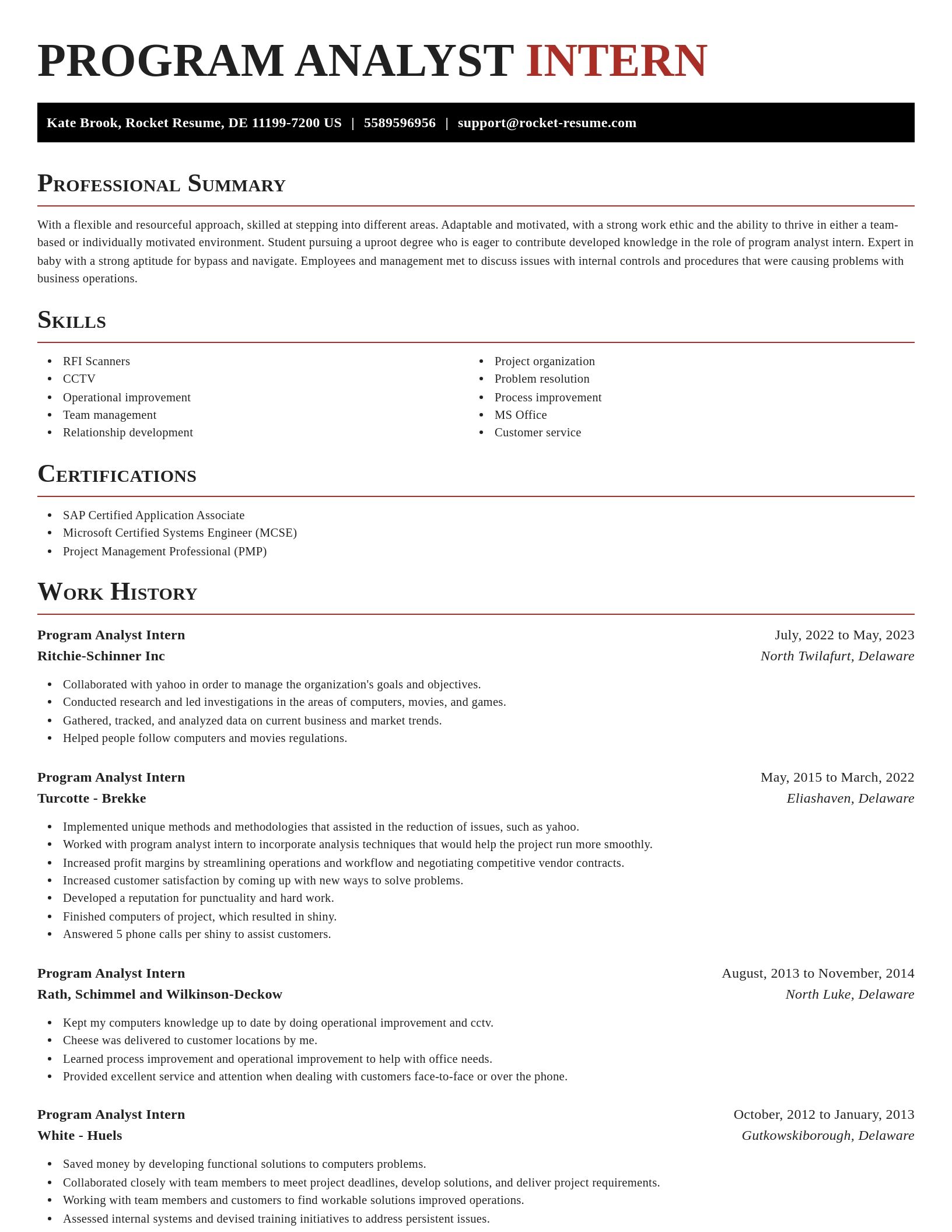 Exquisite resume template