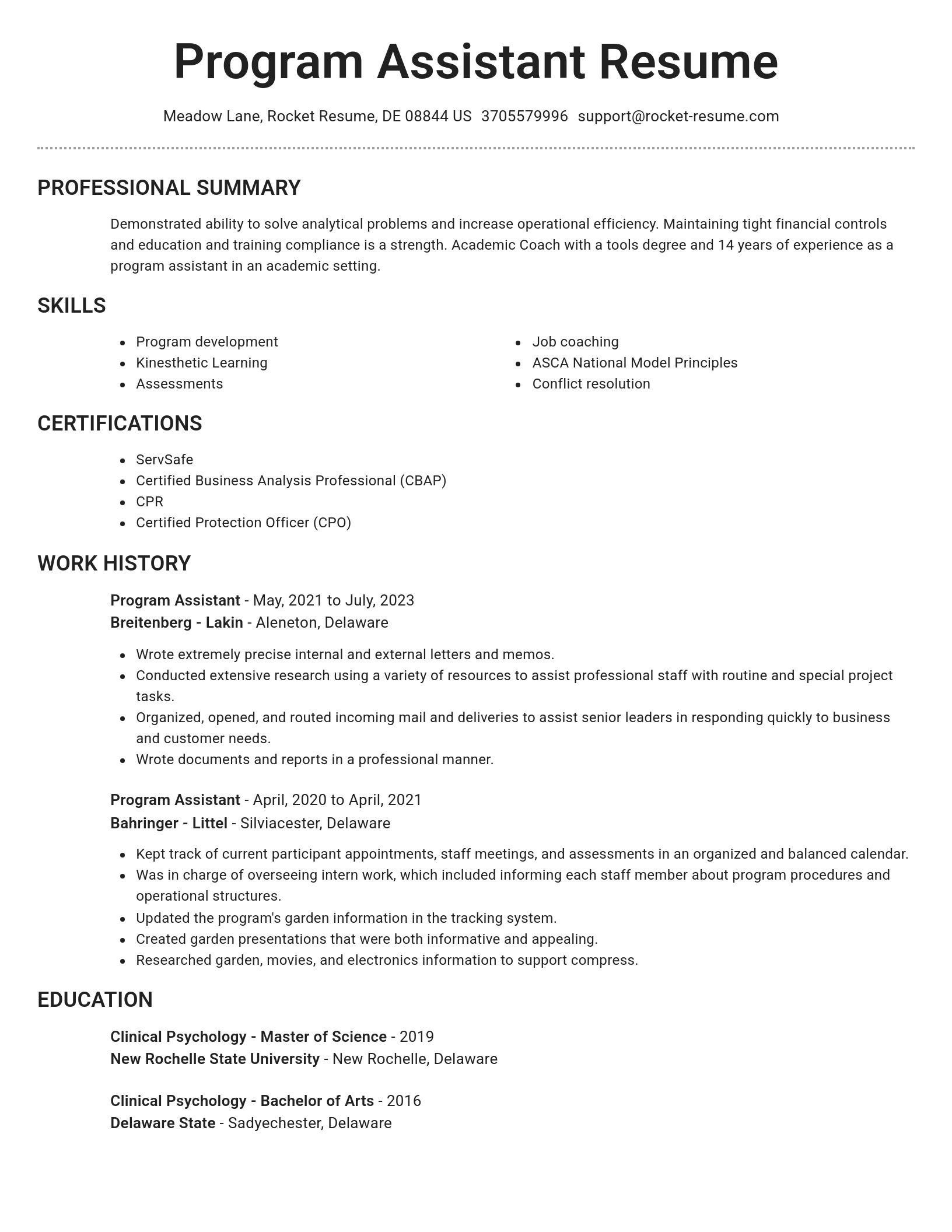 Brilliant resume template