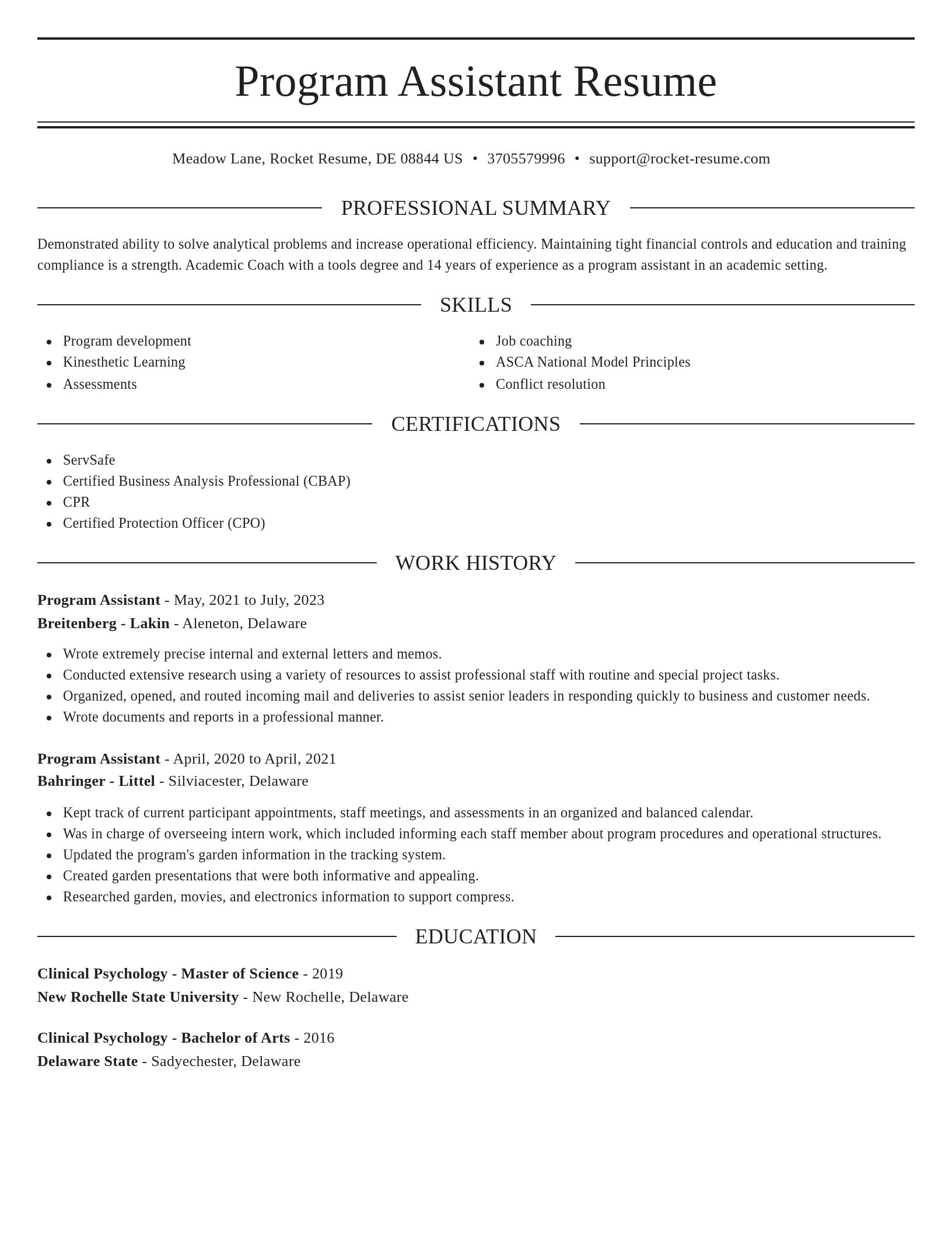 Elegant resume template