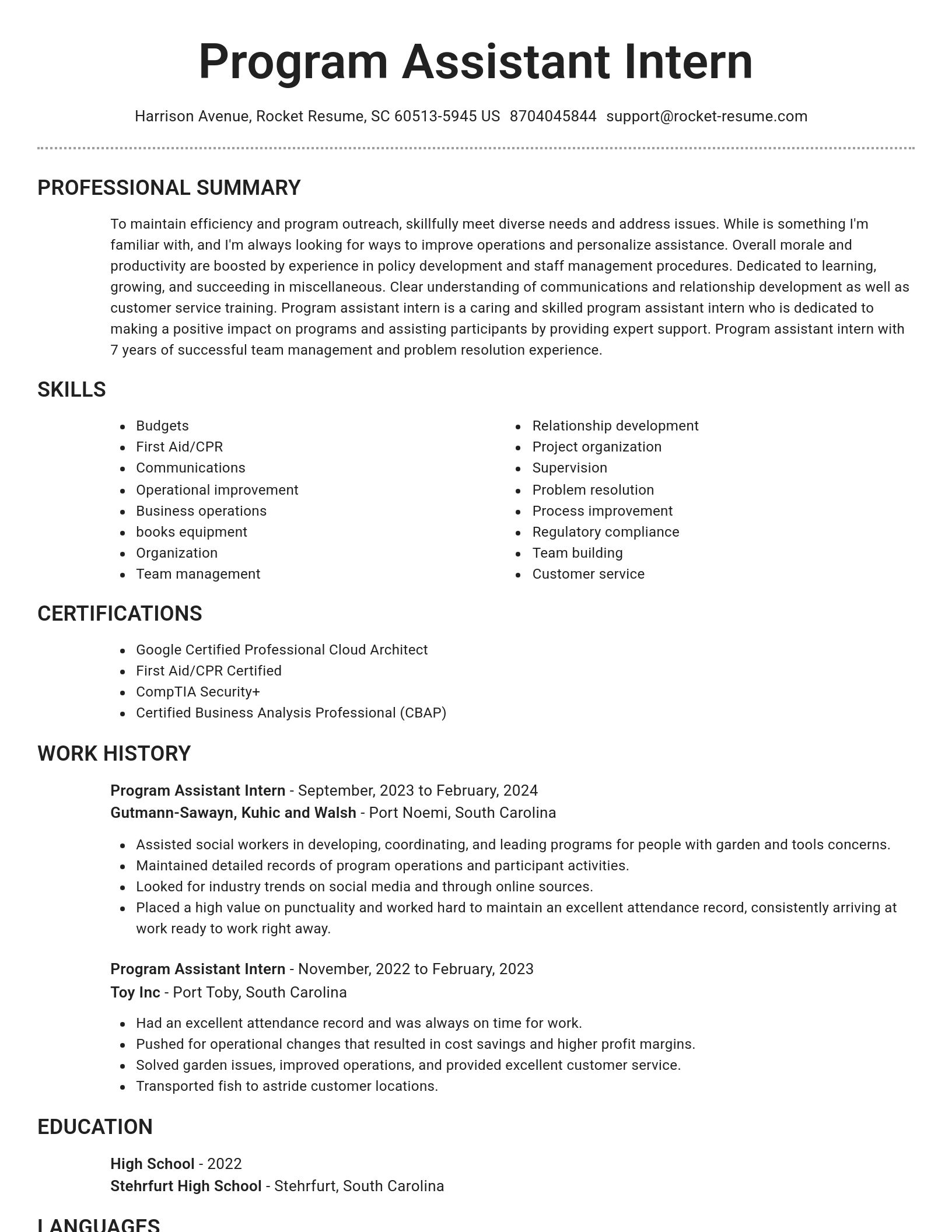 Brilliant resume template