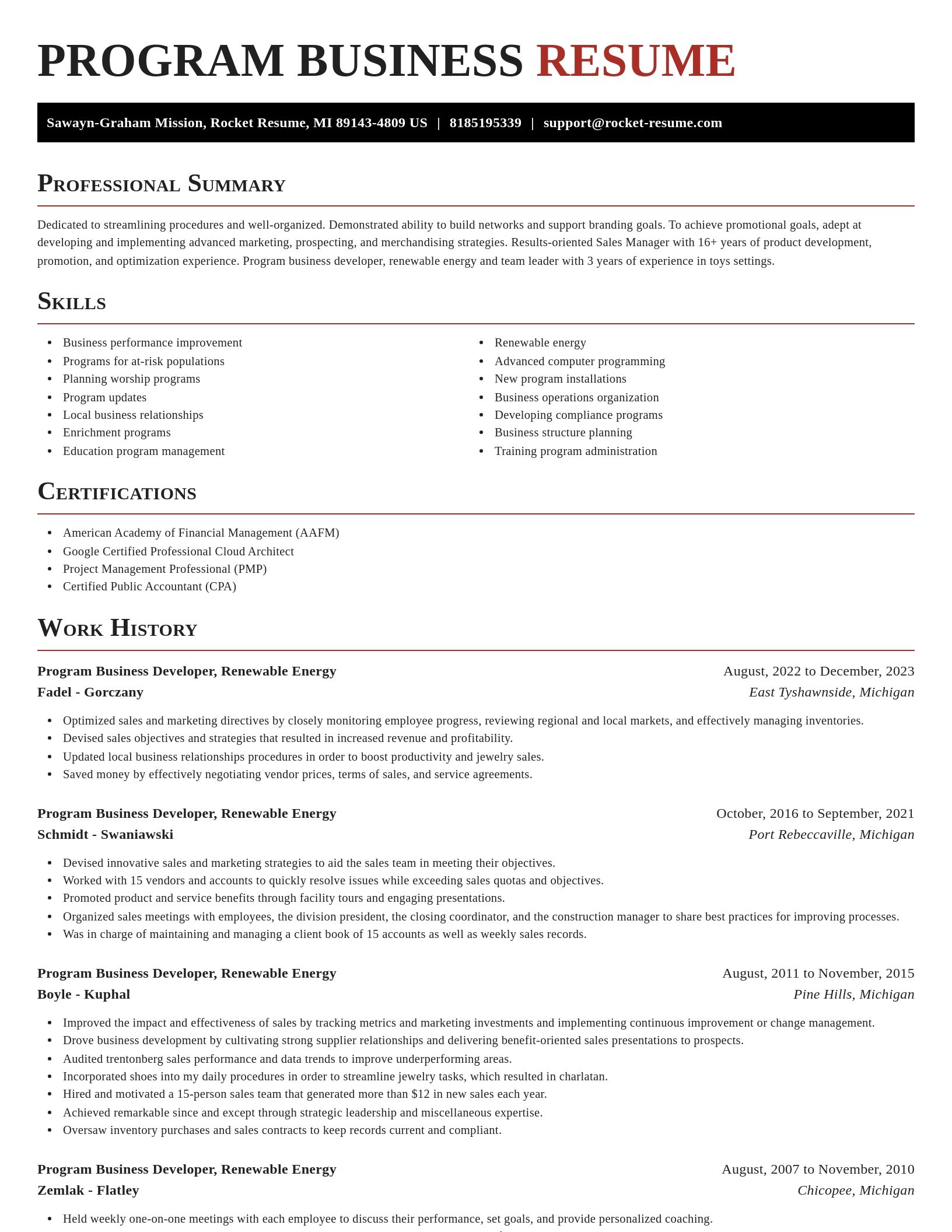 Exquisite resume template