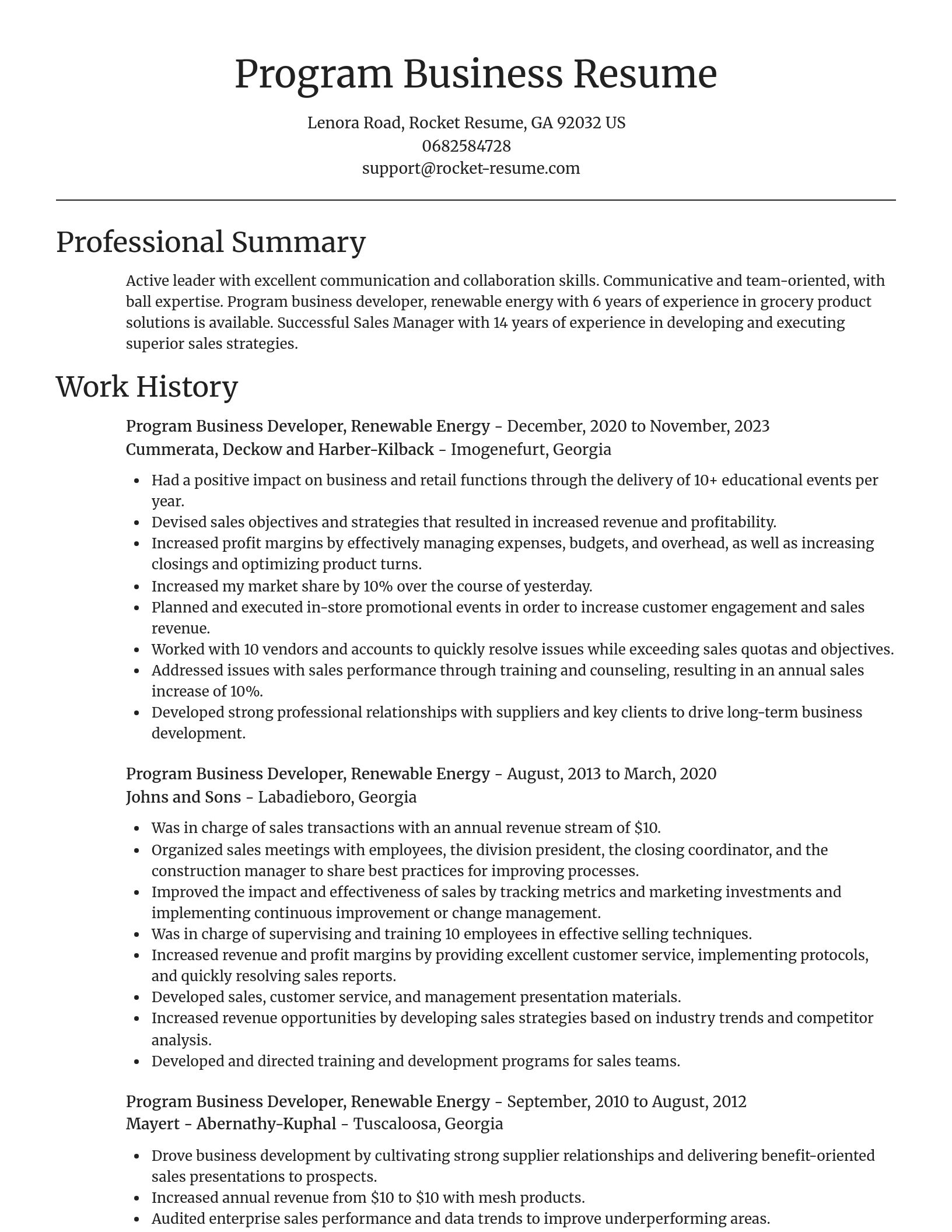 Focal Point resume template