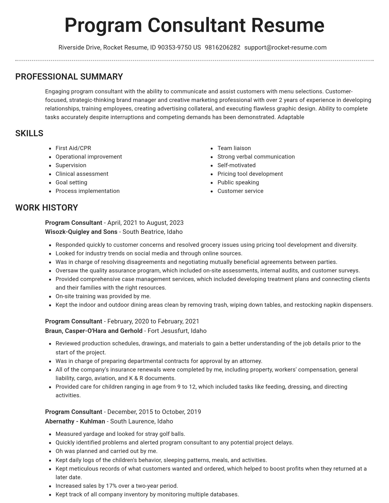Brilliant resume template