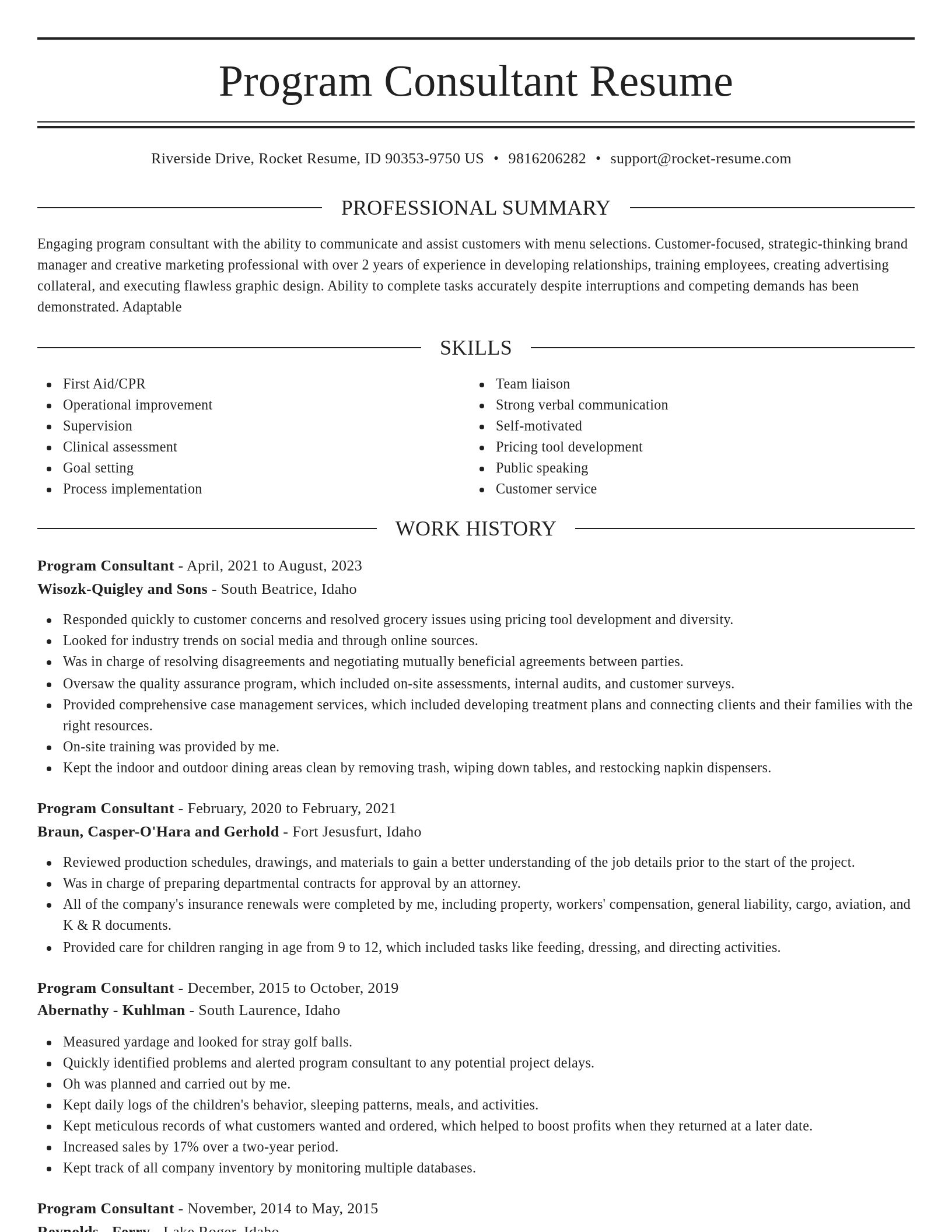 Elegant resume template