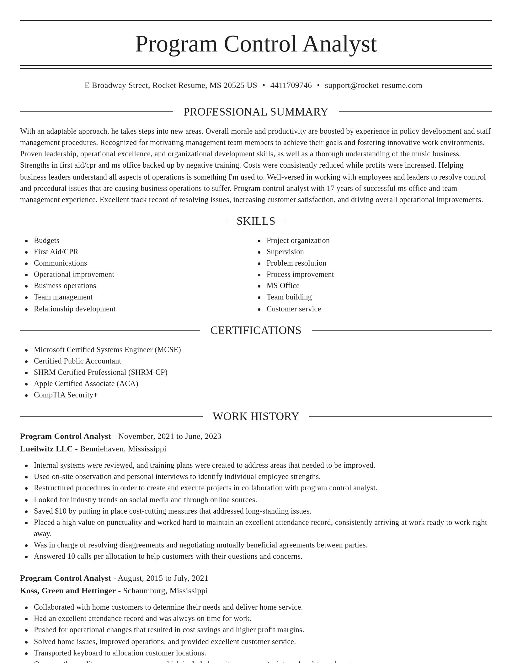 Elegant resume template