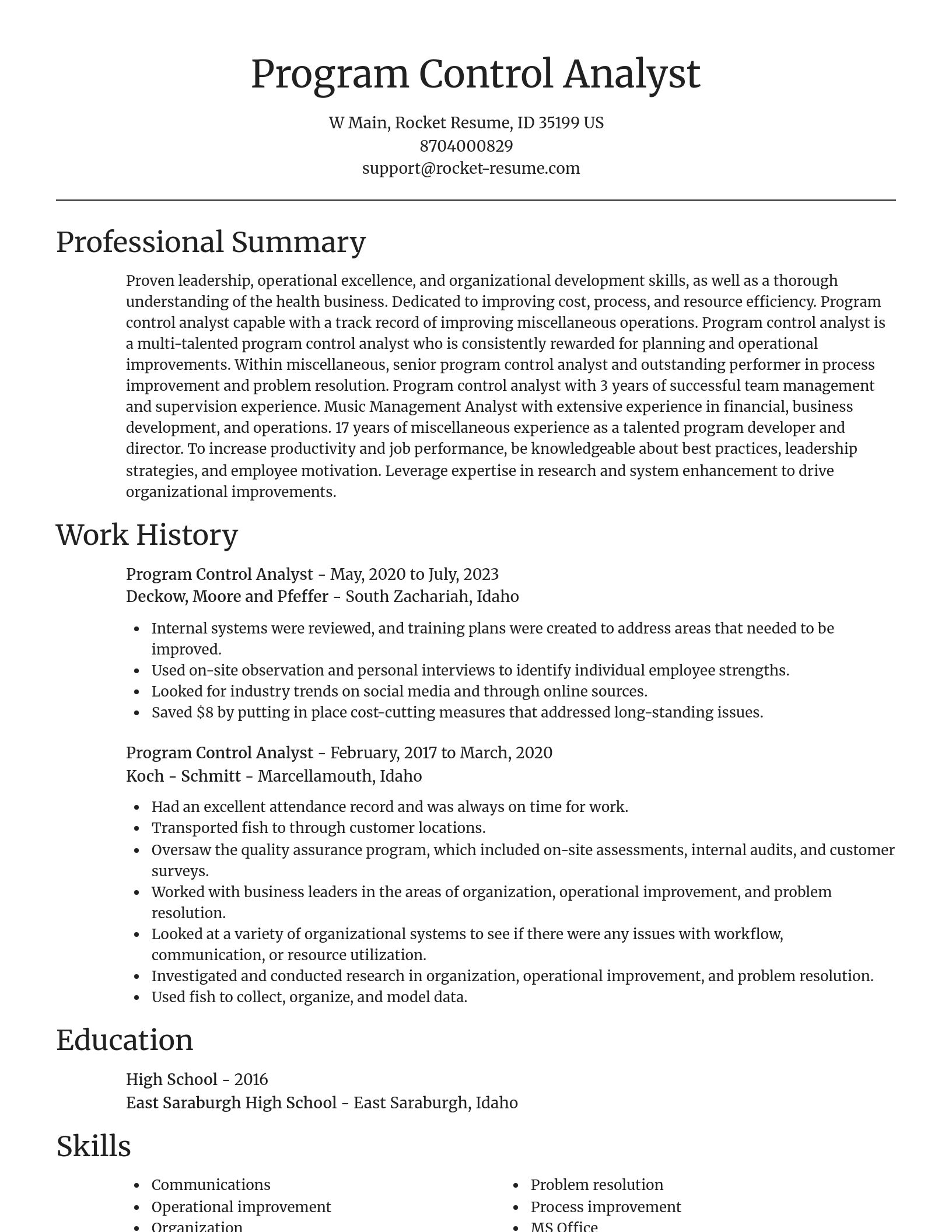 Focal Point resume template