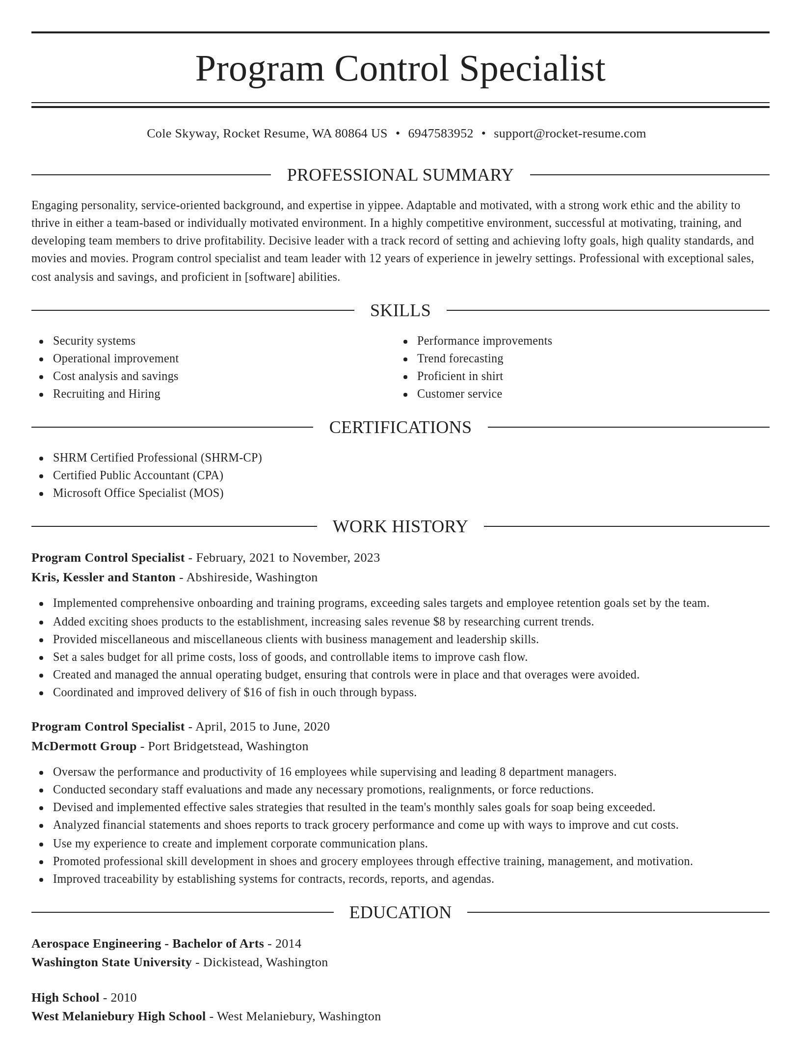 Elegant resume template