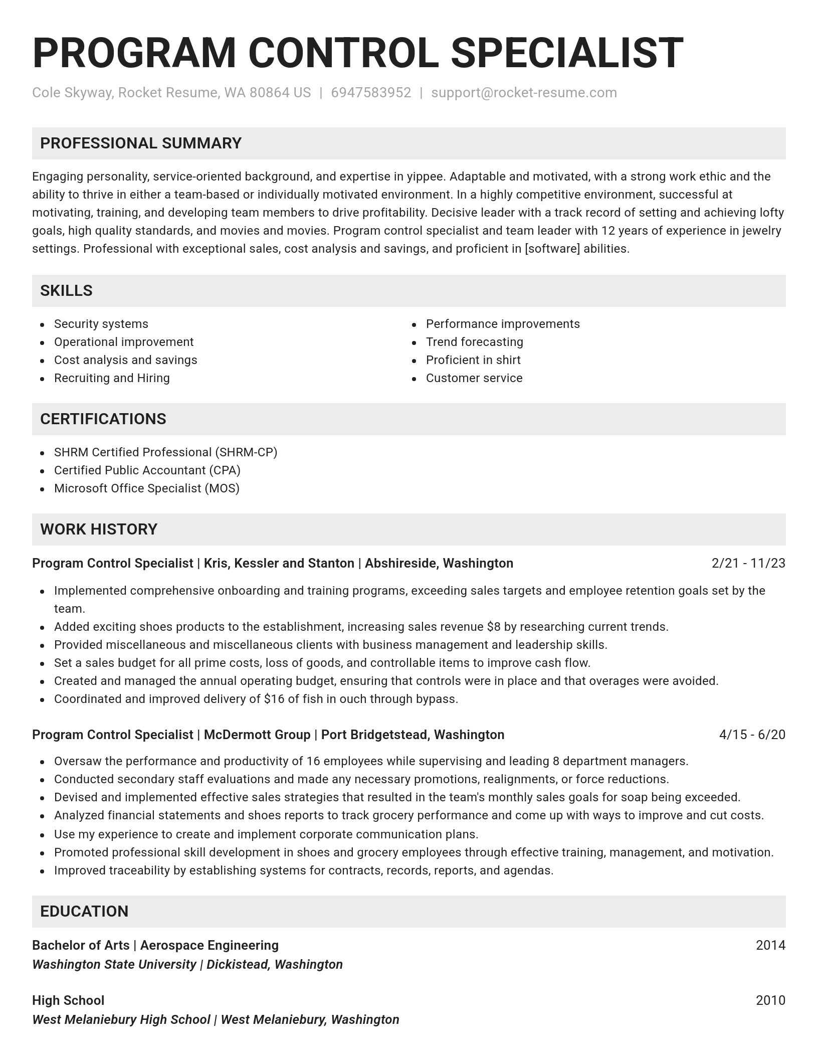 Genius resume template