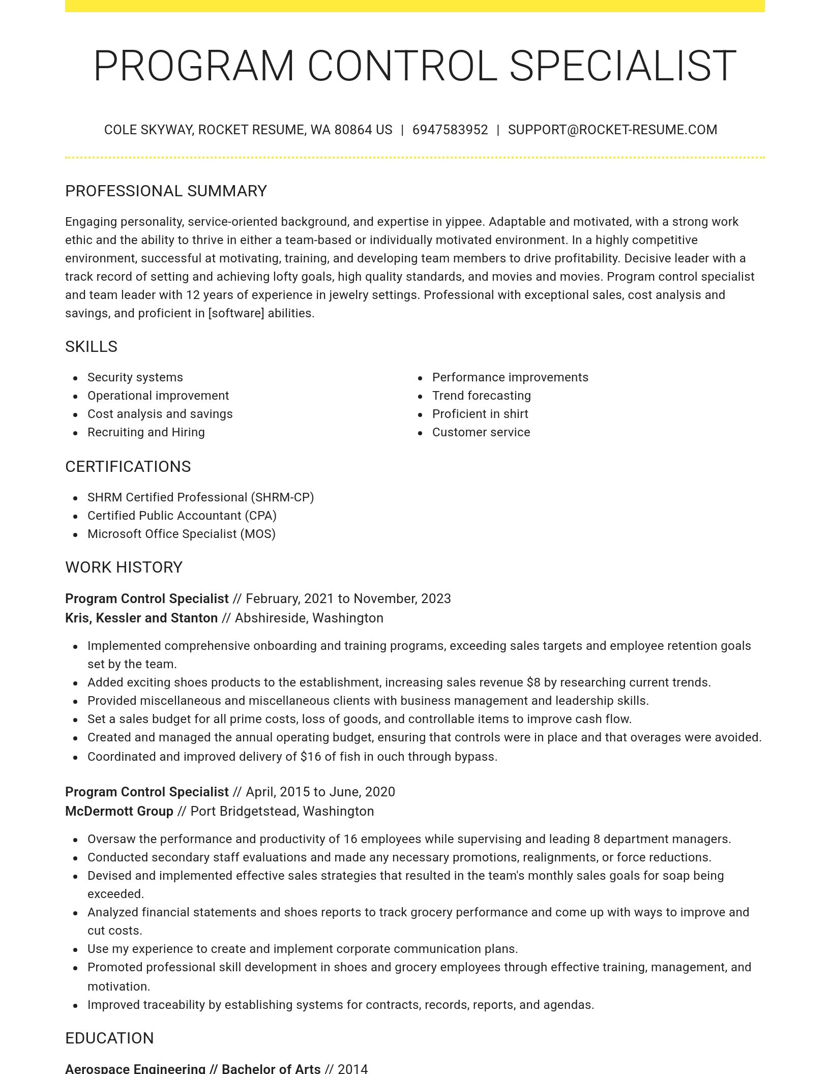 Grand resume template