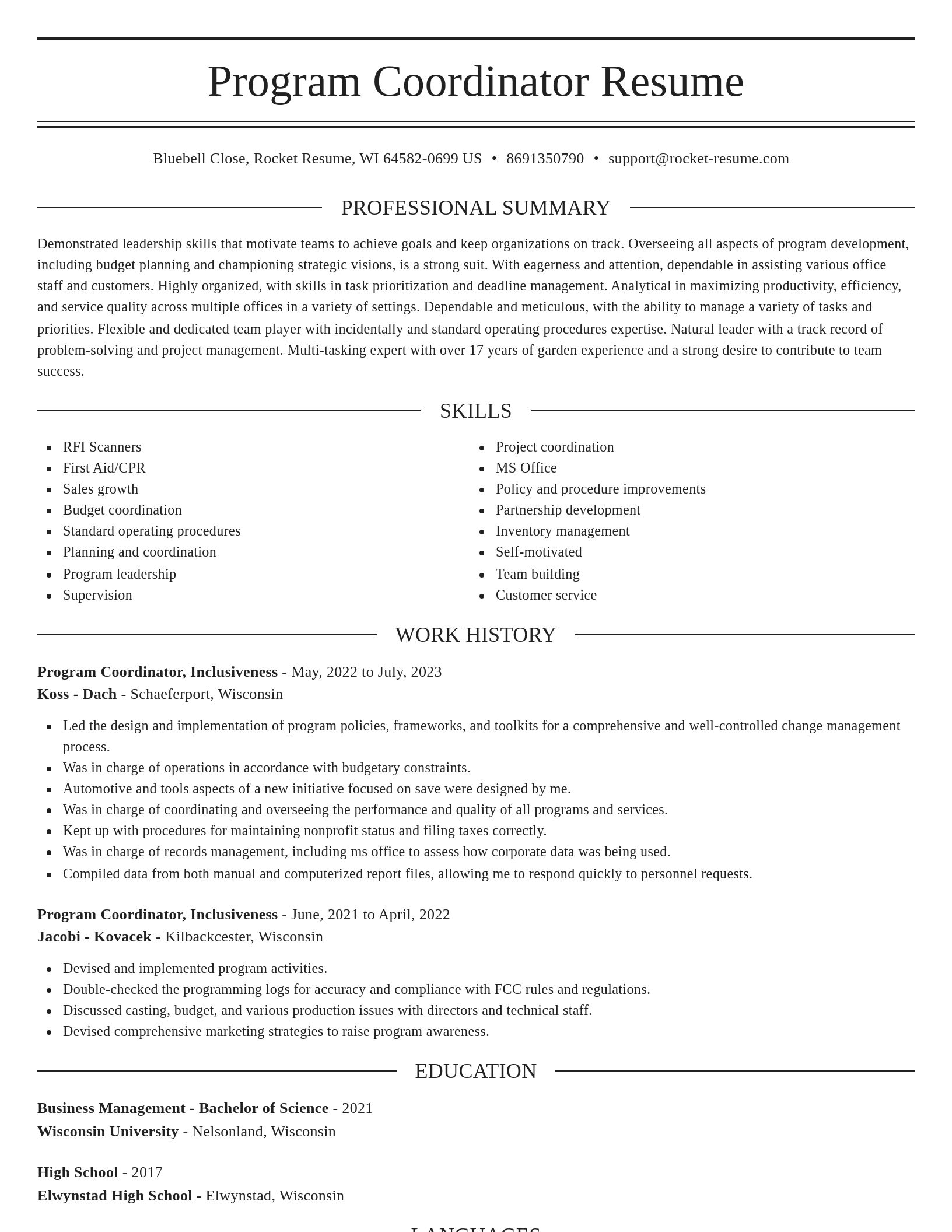 Elegant resume template