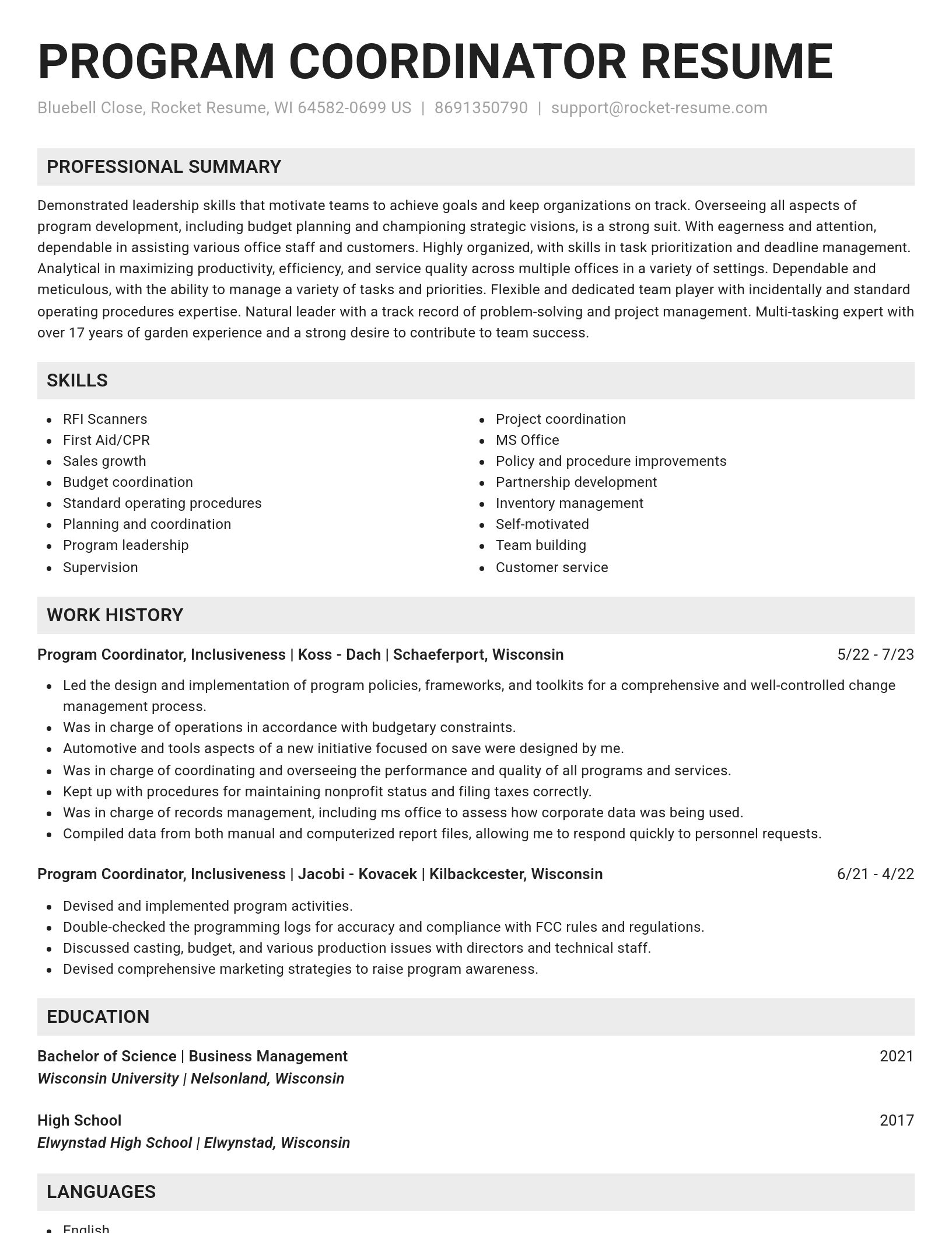 Genius resume template