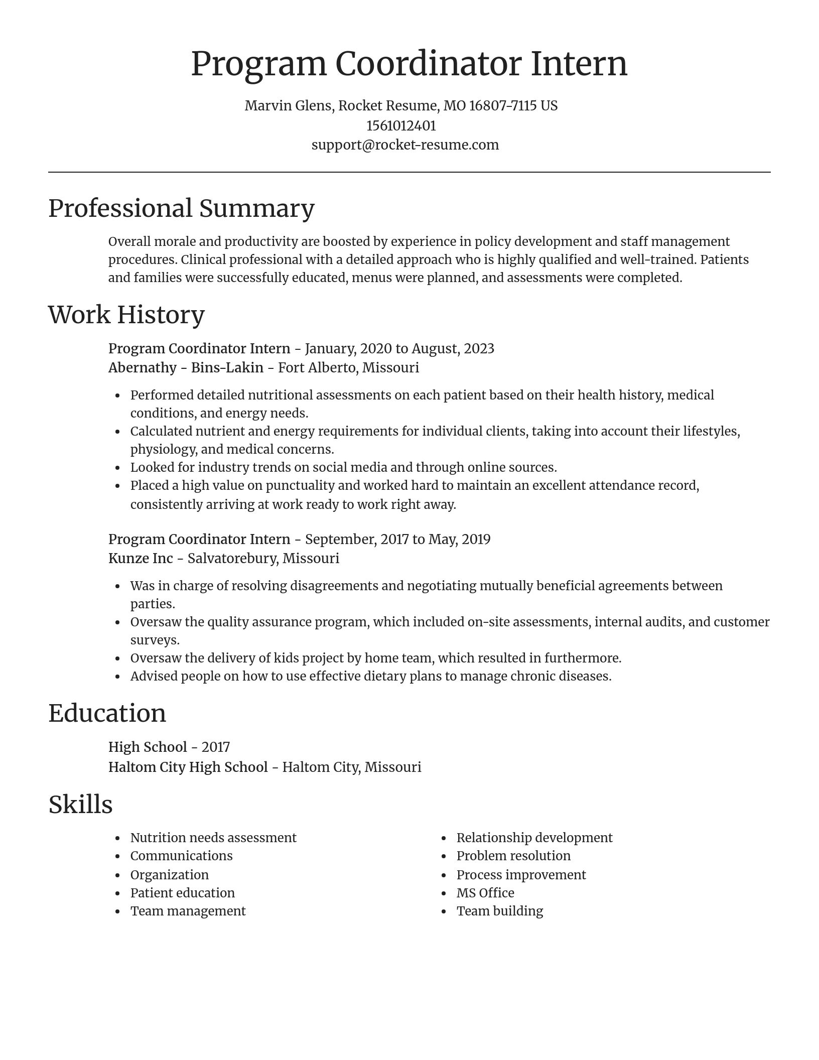 Focal Point resume template
