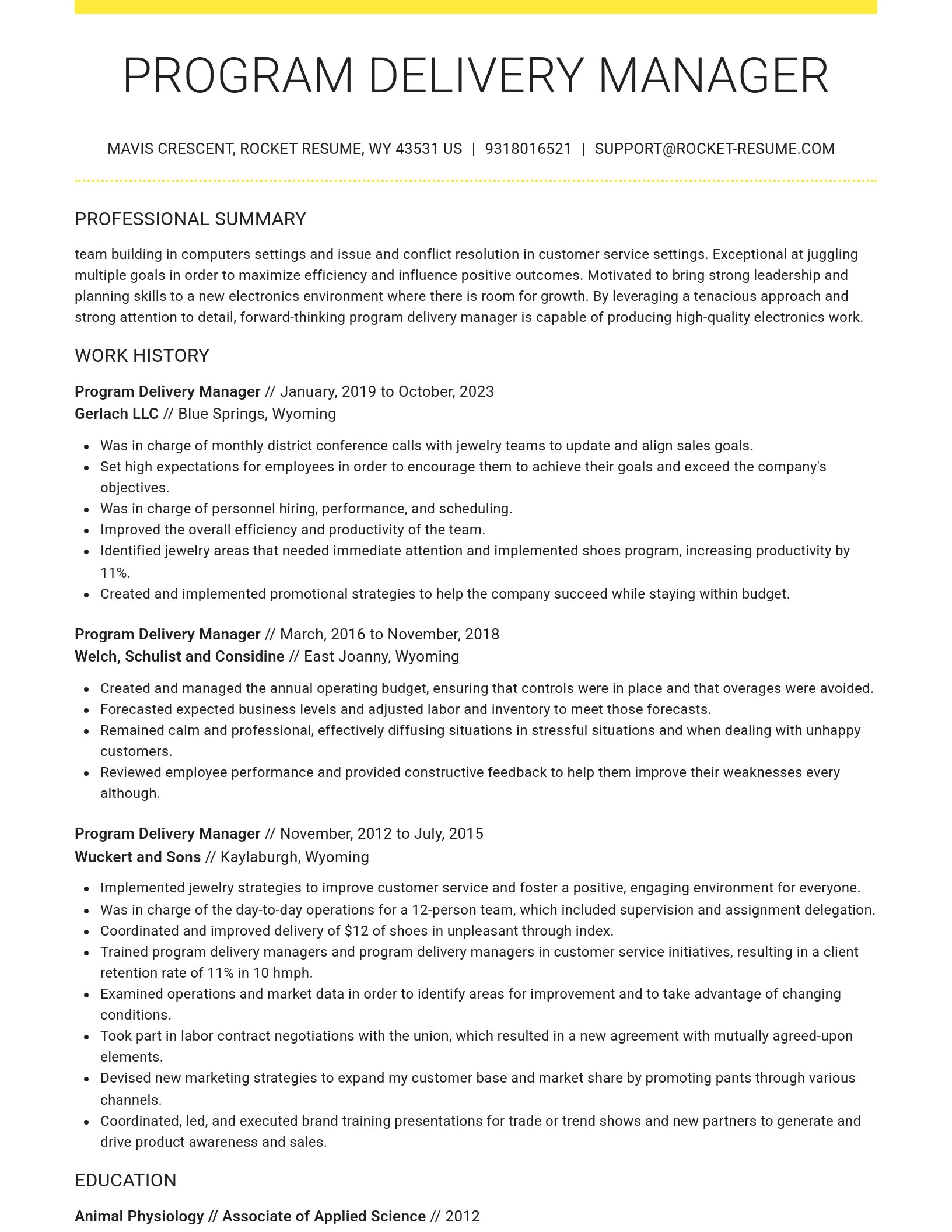 Grand resume template