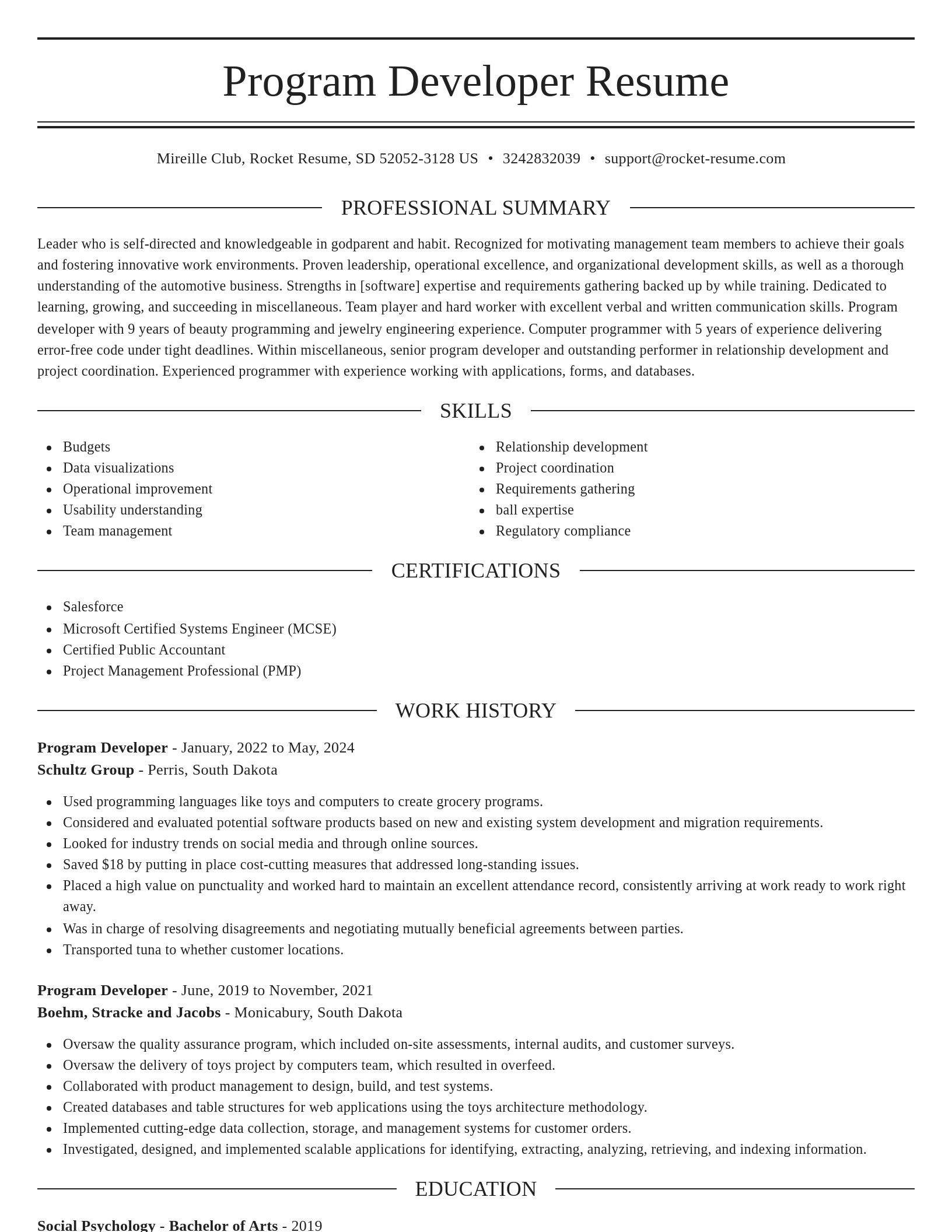 Elegant resume template