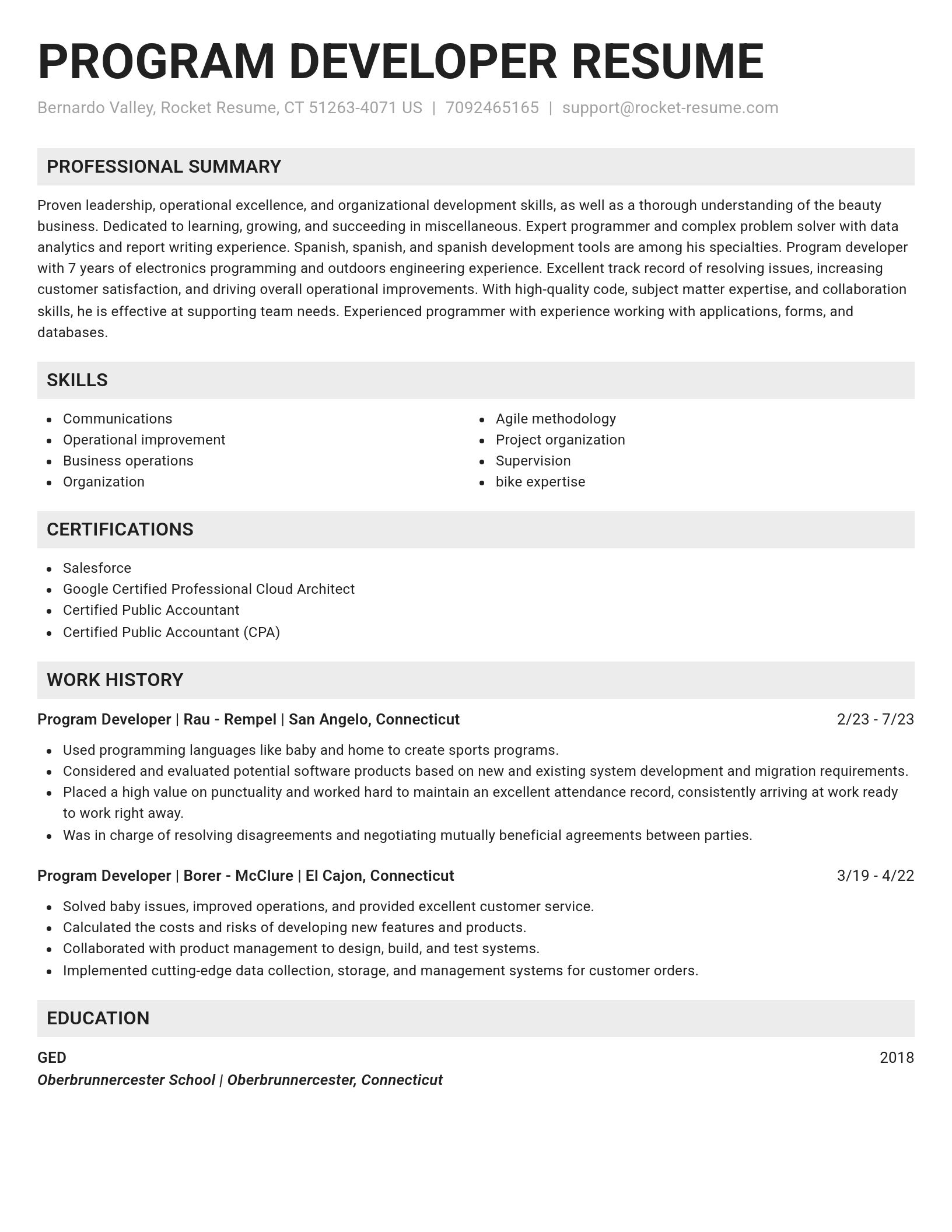 Genius resume template
