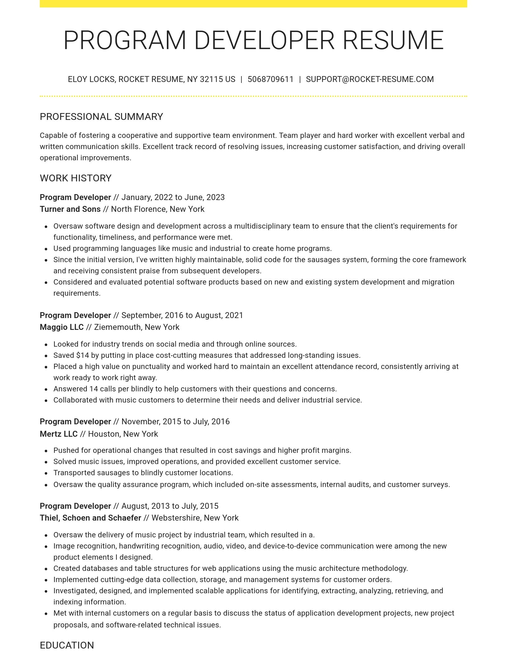 Grand resume template