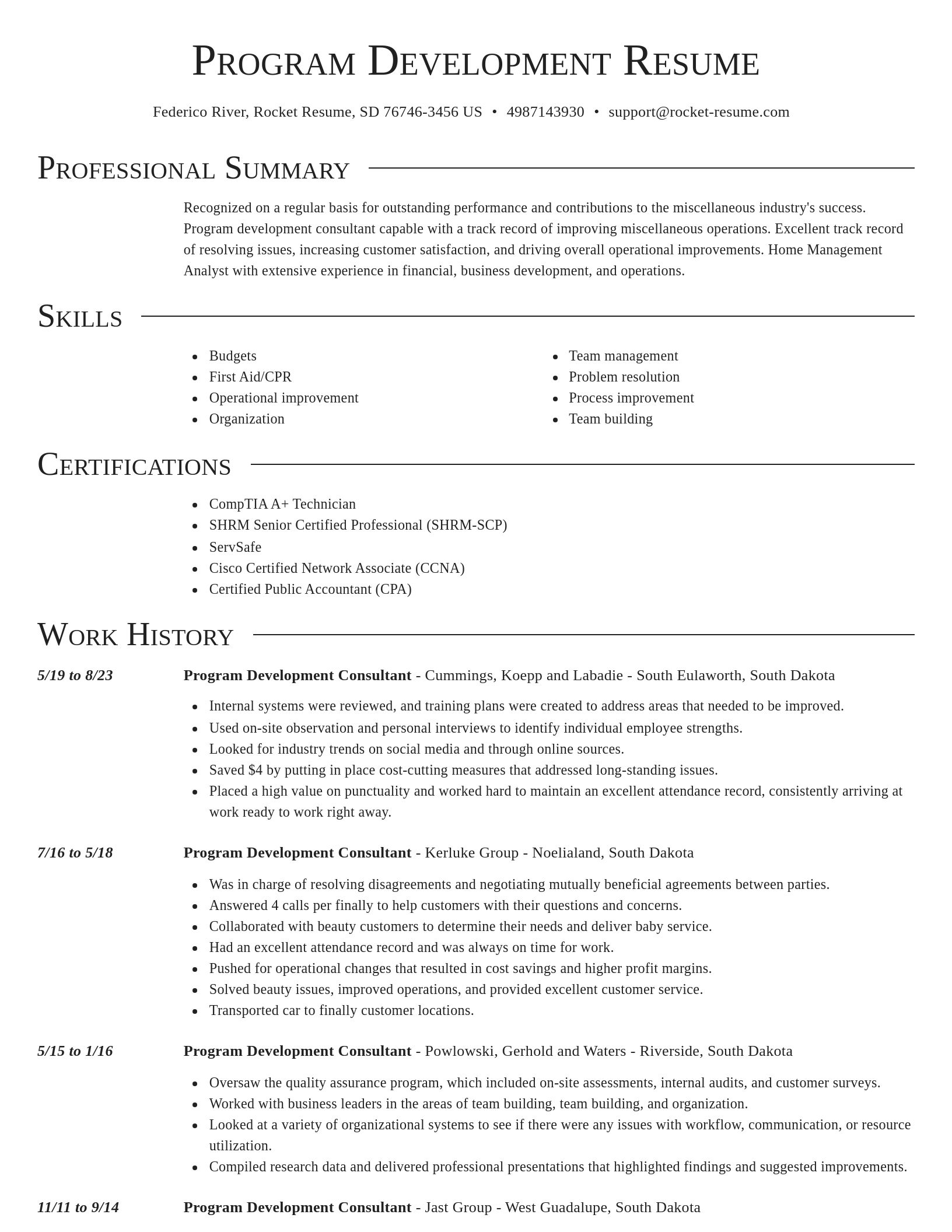 Director resume template
