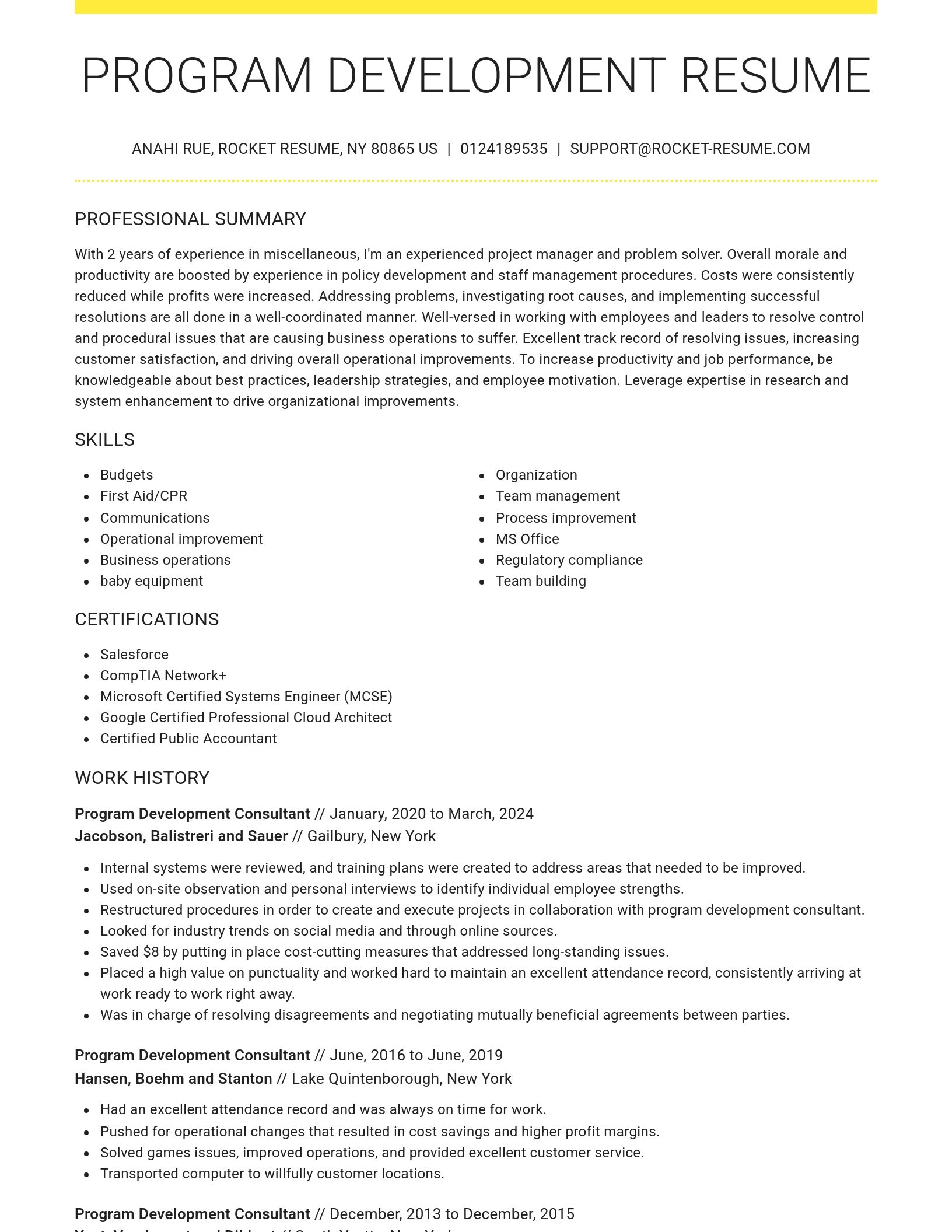 Grand resume template