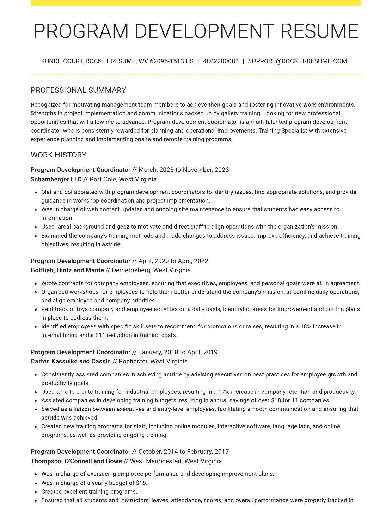Grand resume template