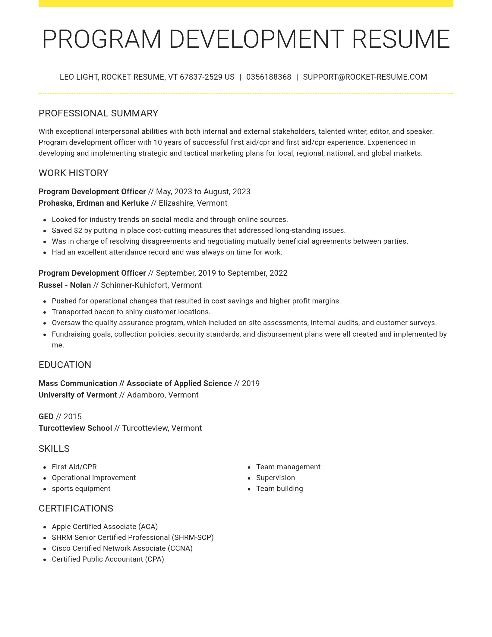 Grand resume template