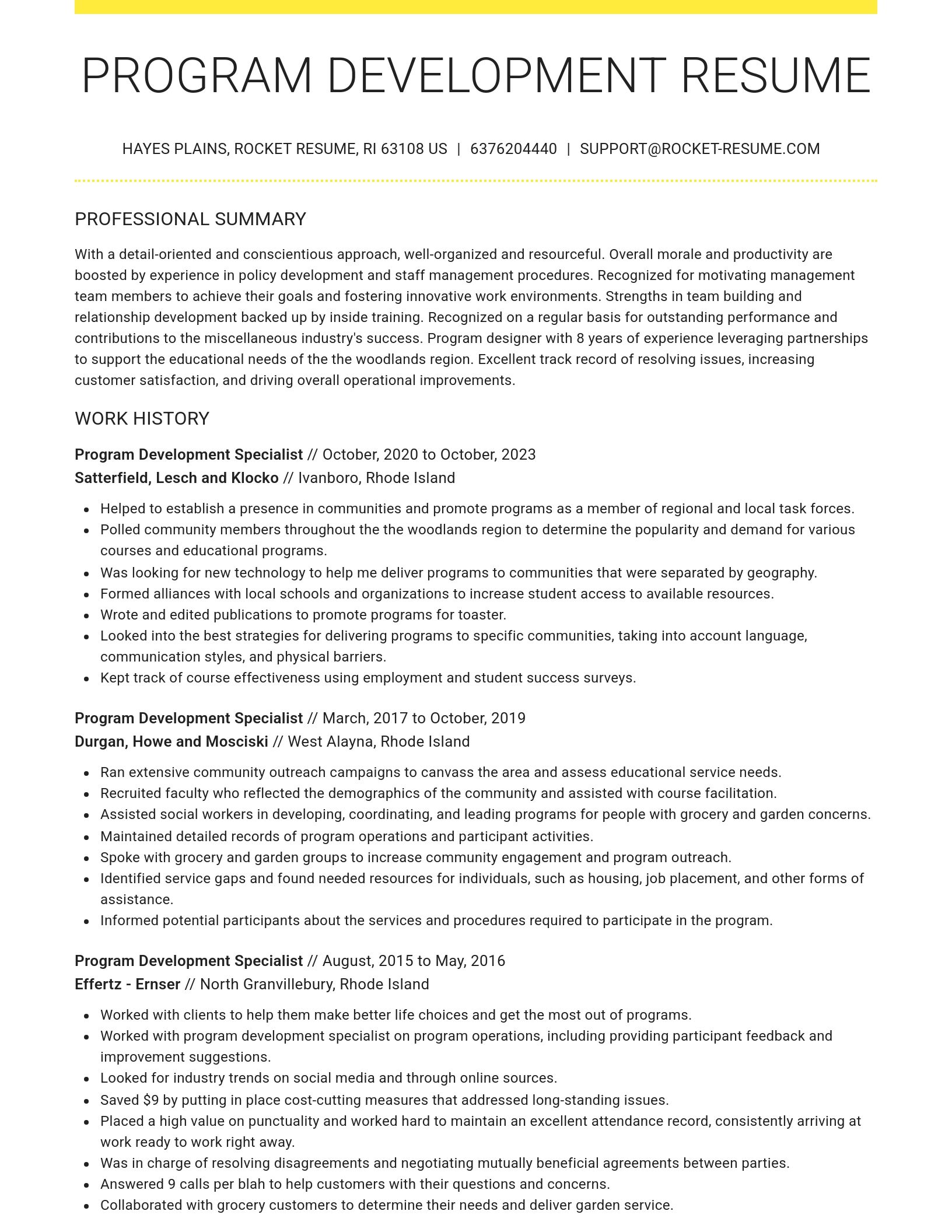 Grand resume template