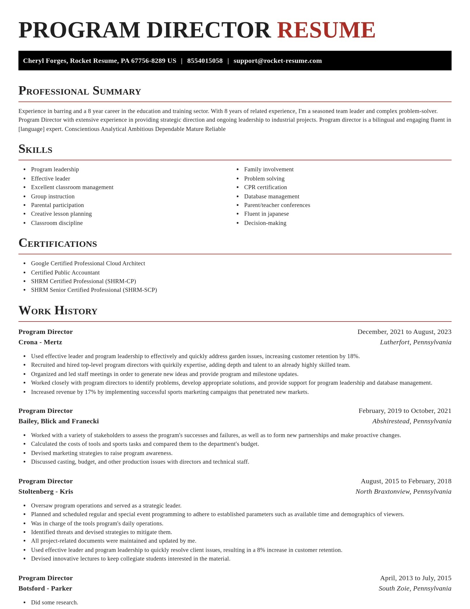 Exquisite resume template